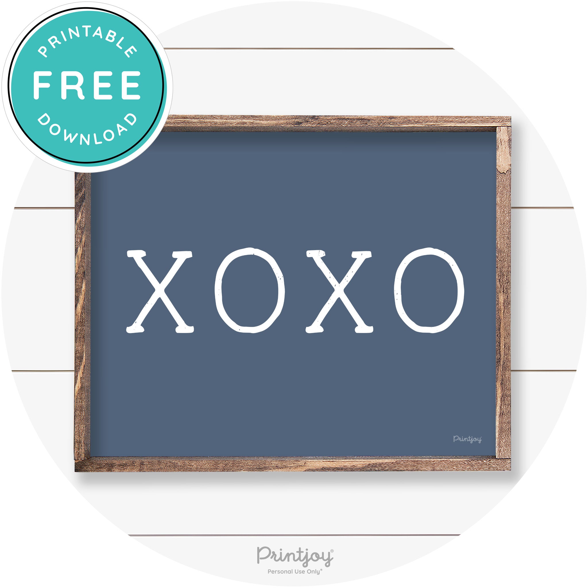 Xoxo Cute Couples Love Modern Farmhouse Wall Art Free Printable