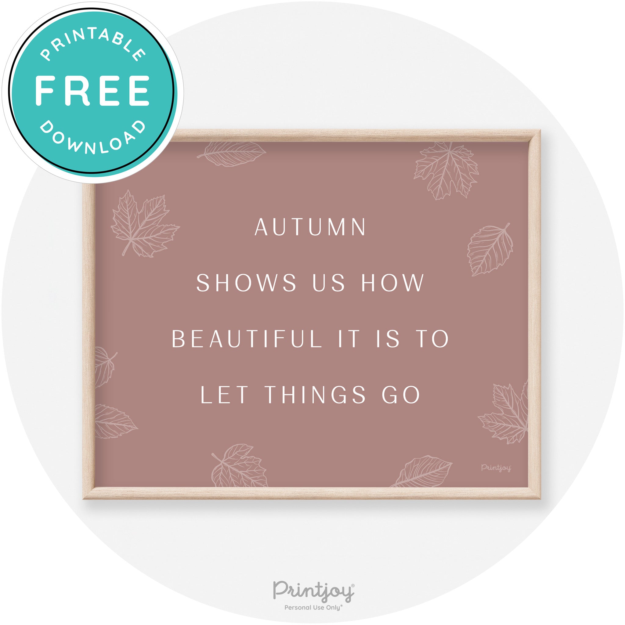 Fall Quote Autumn Let Things Go Transitional Wall Art Free Printable - Printjoy