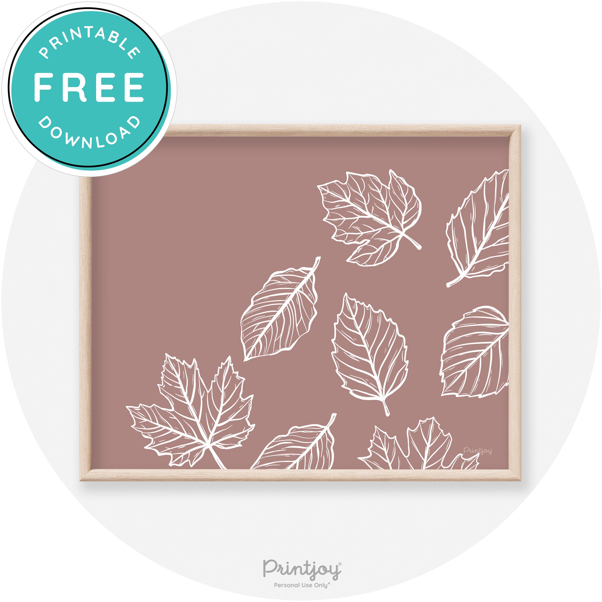 Falling Leaves Drawing Fall Modern Transitional Wall Art Free Printable - Printjoy