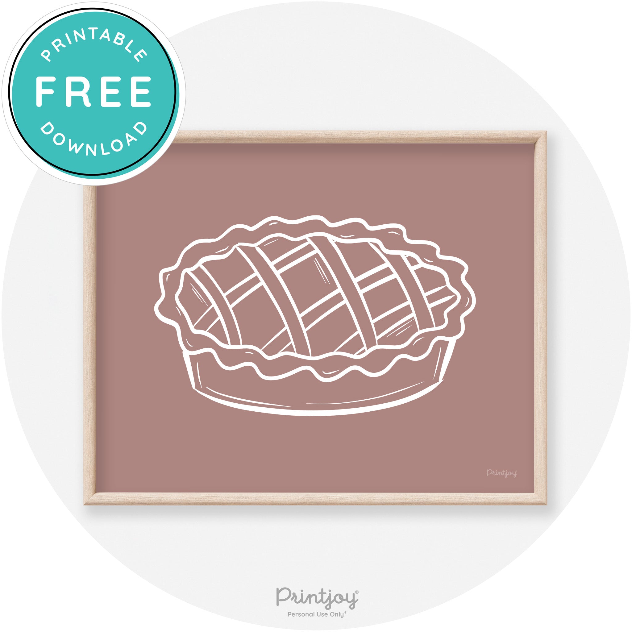 Pie Drawing Thanksgiving Modern Transitional Wall Art Free Printable - Printjoy