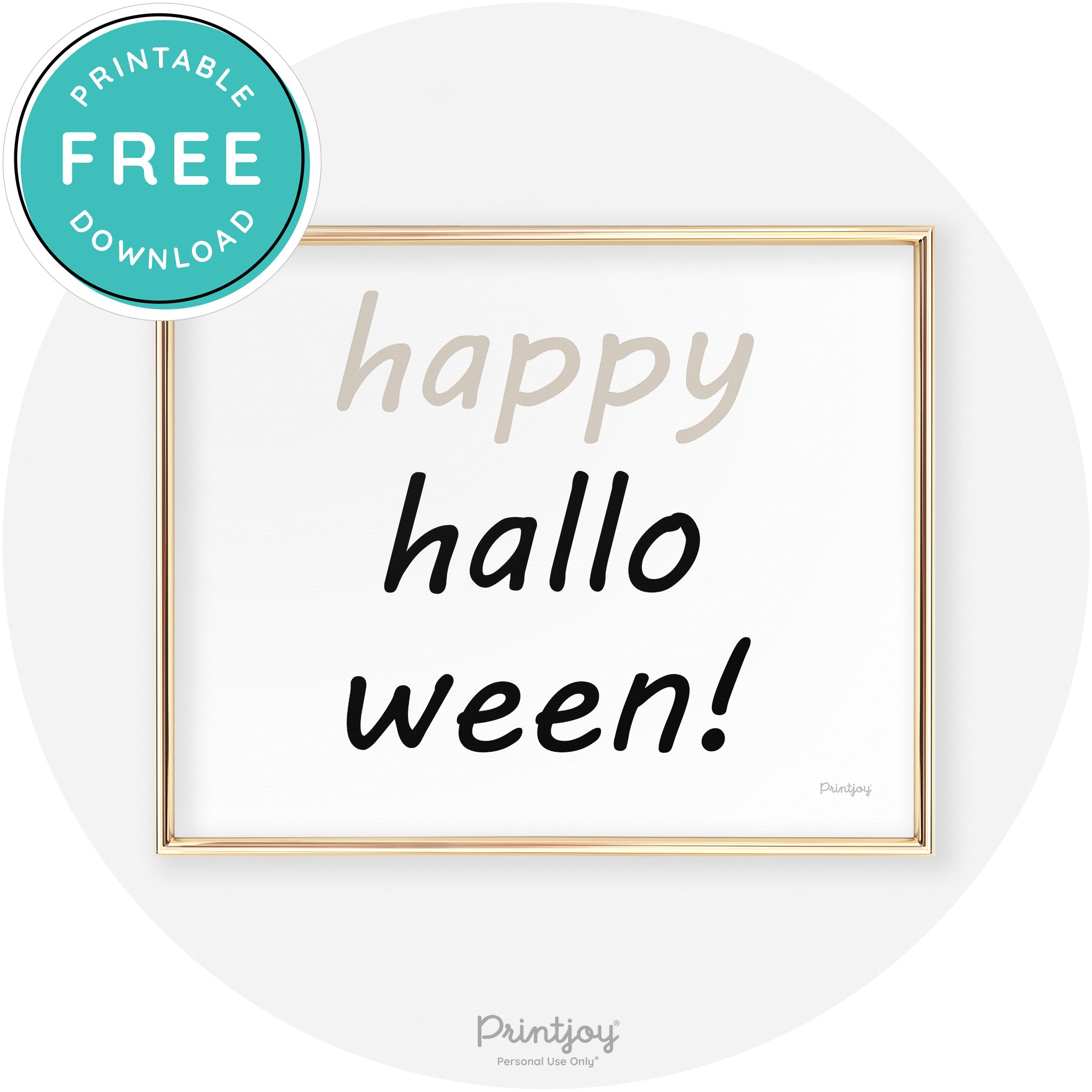Happy Halloween Fun Cute Chic Halloween Wall Art Free Printable - Printjoy
