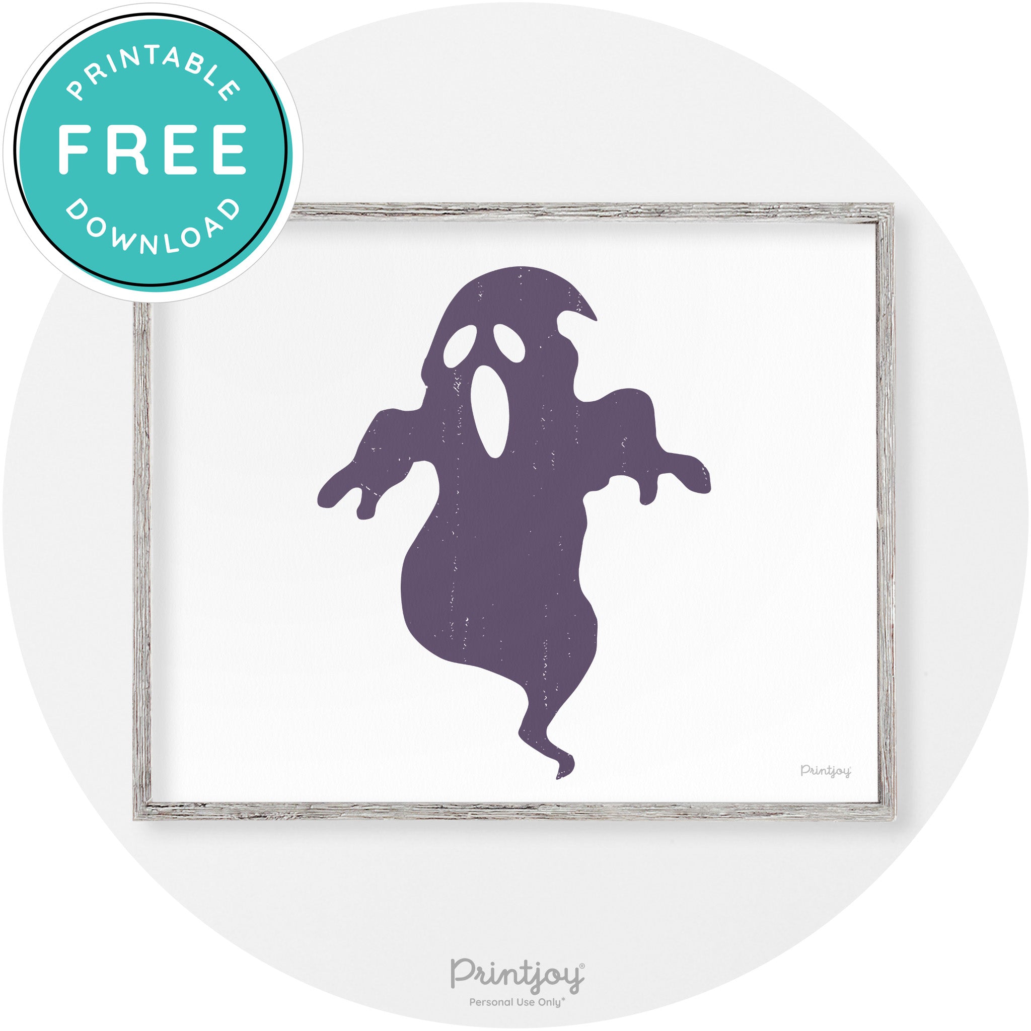 Spooky Ghost Boogie Man Halloween Vintage Wall Art Free Printable - Printjoy