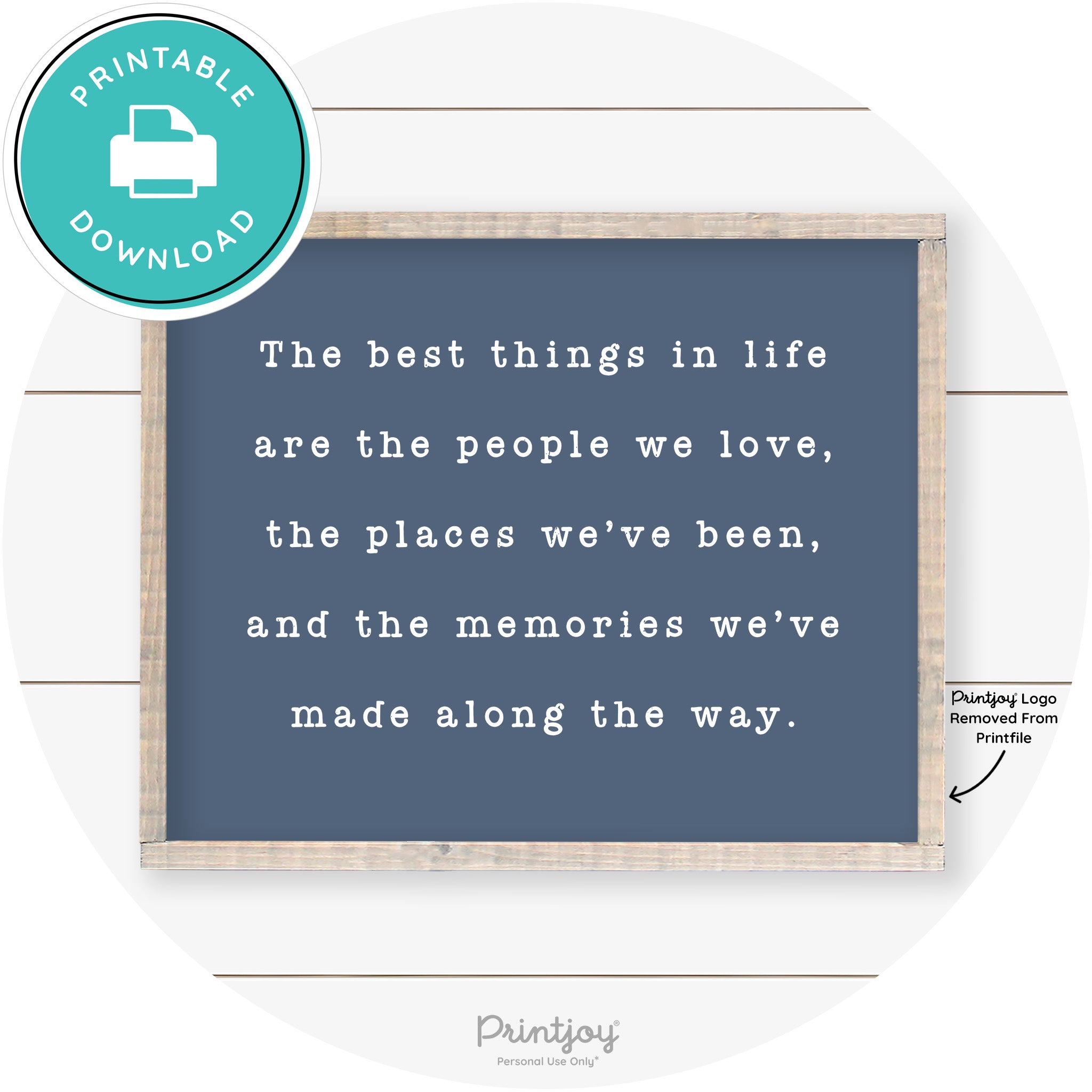 Best Things Quote Farmhouse Living Room Wall Art Free Printable - Printjoy