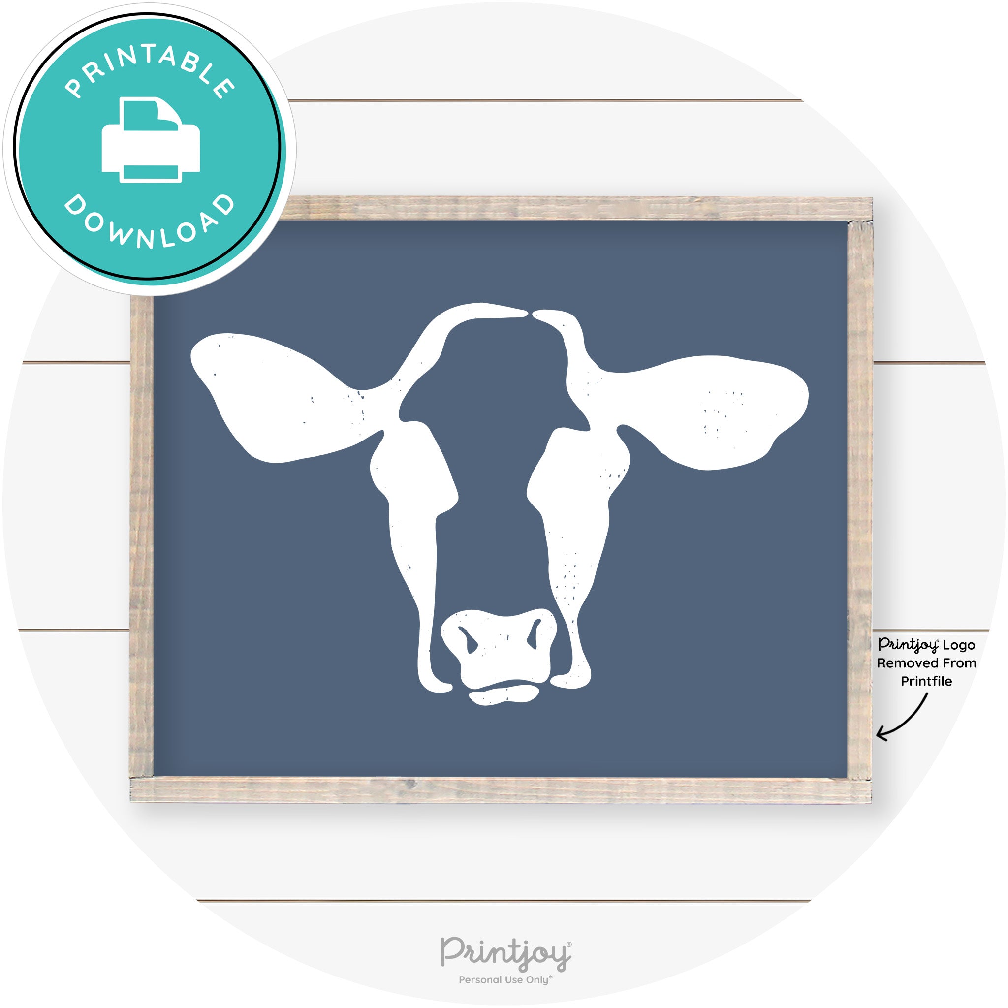 Cow Rustic Farmhouse Living Room Wall Art Decor Free Printable - Printjoy