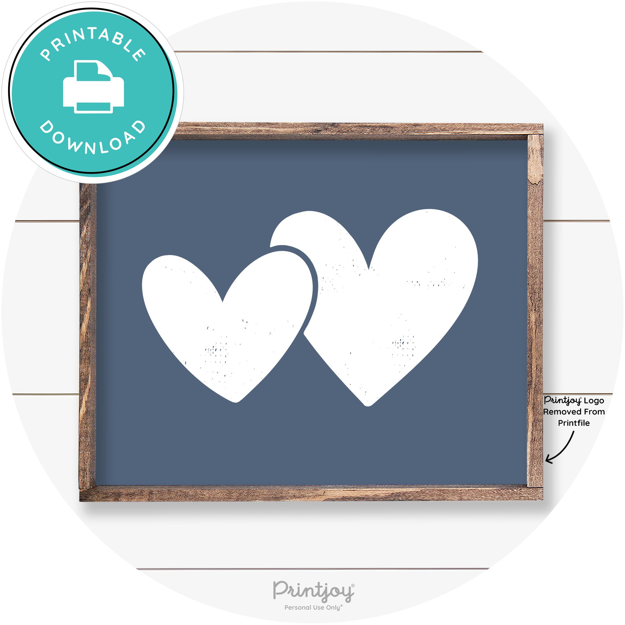 Heart Silhouettes Cute Couples Farmhouse Wall Art Free Printable
