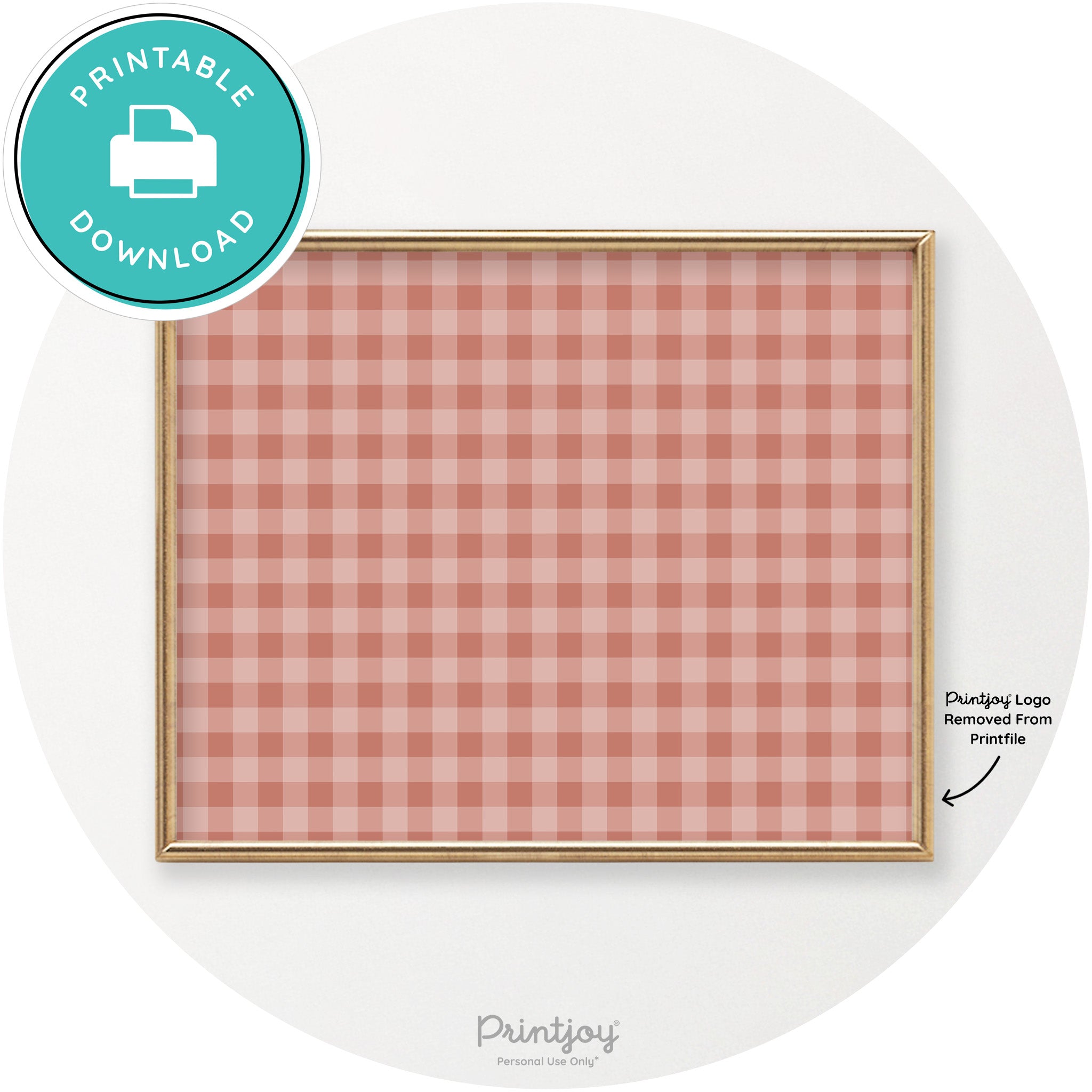 Thanksgiving Plaid Accent Modern Chic Wall Art Decor Free Printable - Printjoy