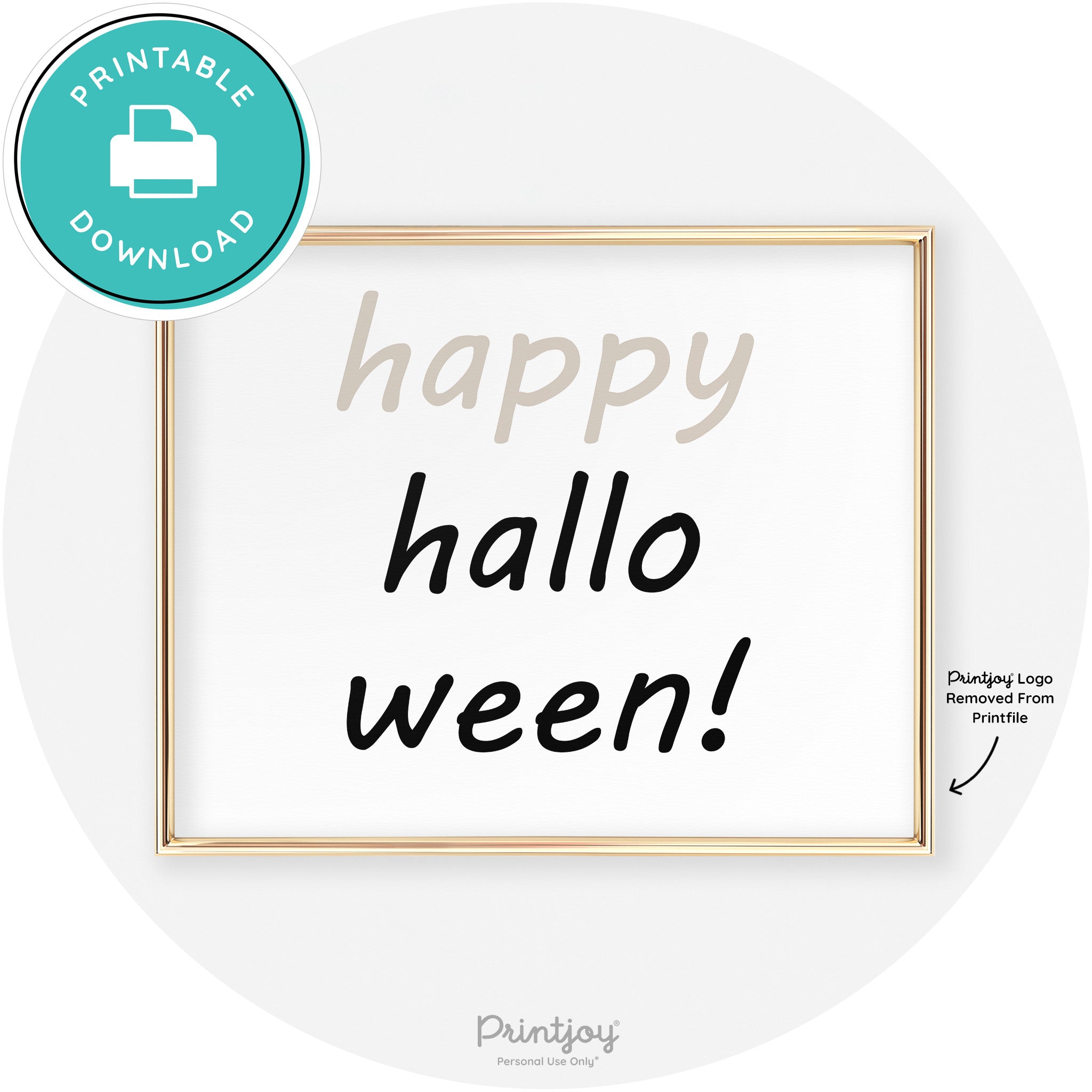 Happy Halloween Fun Cute Chic Halloween Wall Art Free Printable - Printjoy