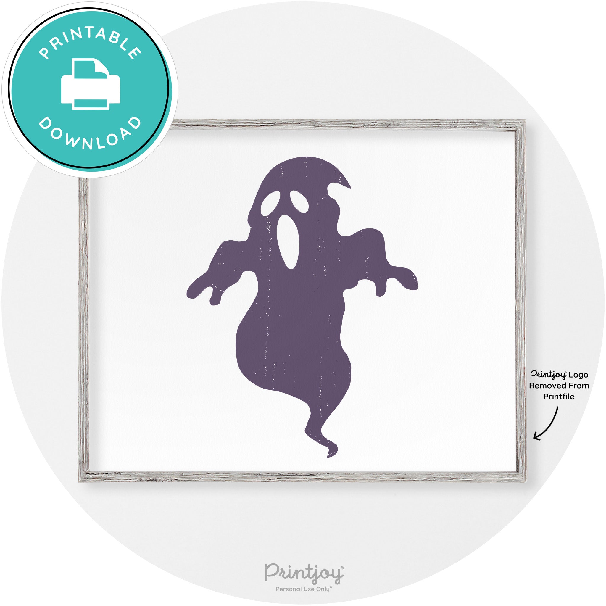 Spooky Ghost Boogie Man Halloween Vintage Wall Art Free Printable - Printjoy