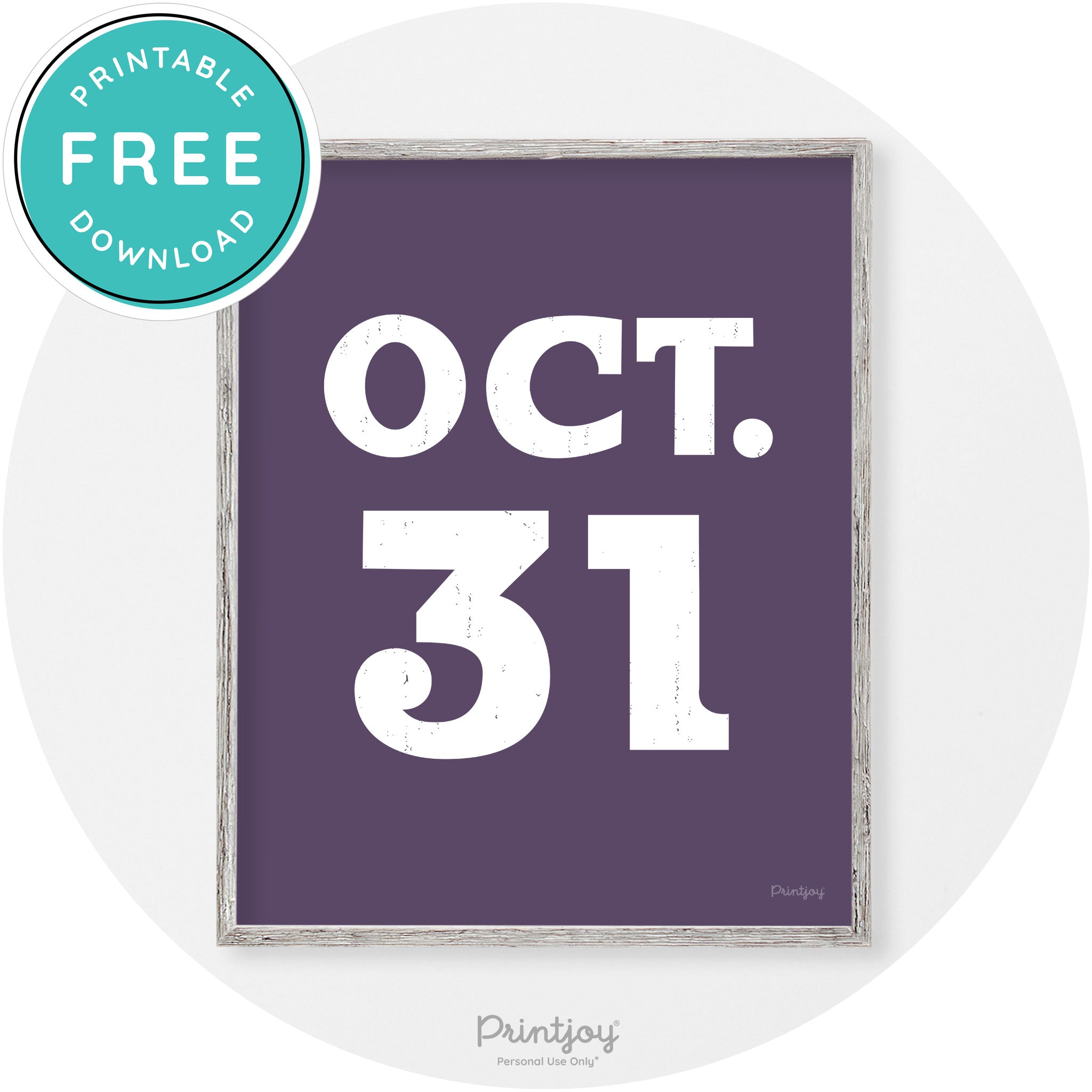 October 31 Halloween Day Vintage Halloween Wall Art Free Printable - Printjoy