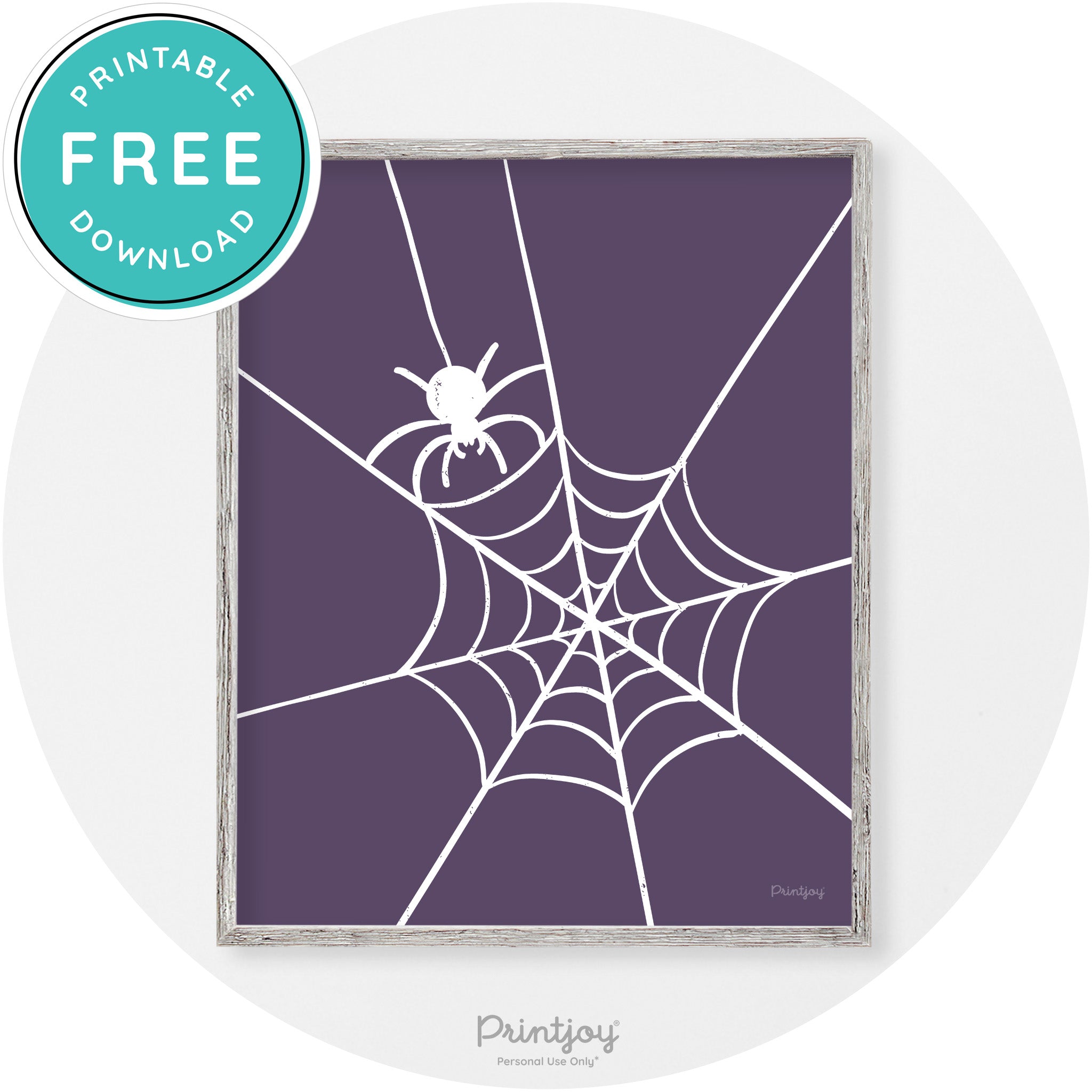 Halloween Spider Web Modern Vintage Wall Art Free Printable - Printjoy