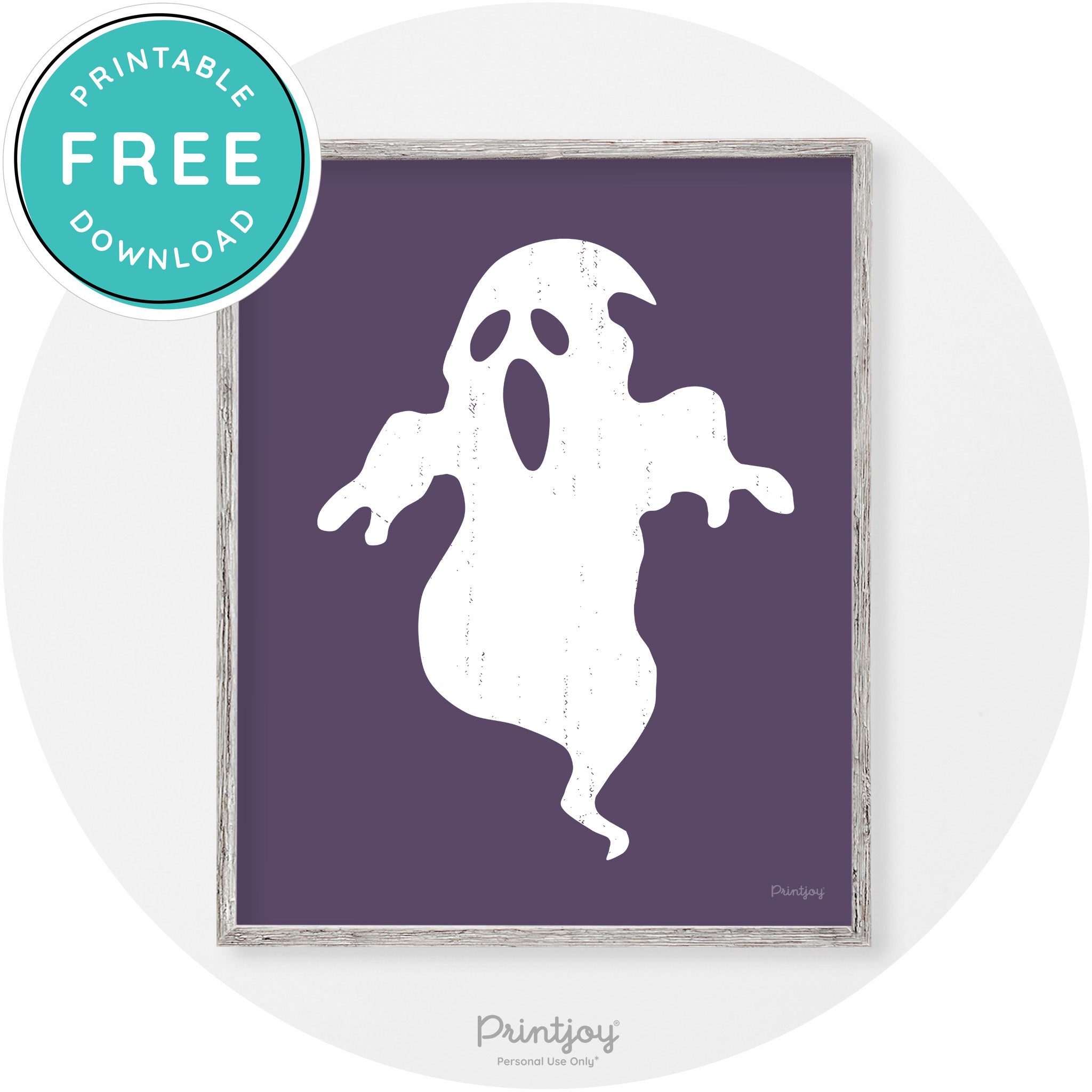 Spooky Ghost Boogie Man Halloween Vintage Wall Art Free Printable - Printjoy
