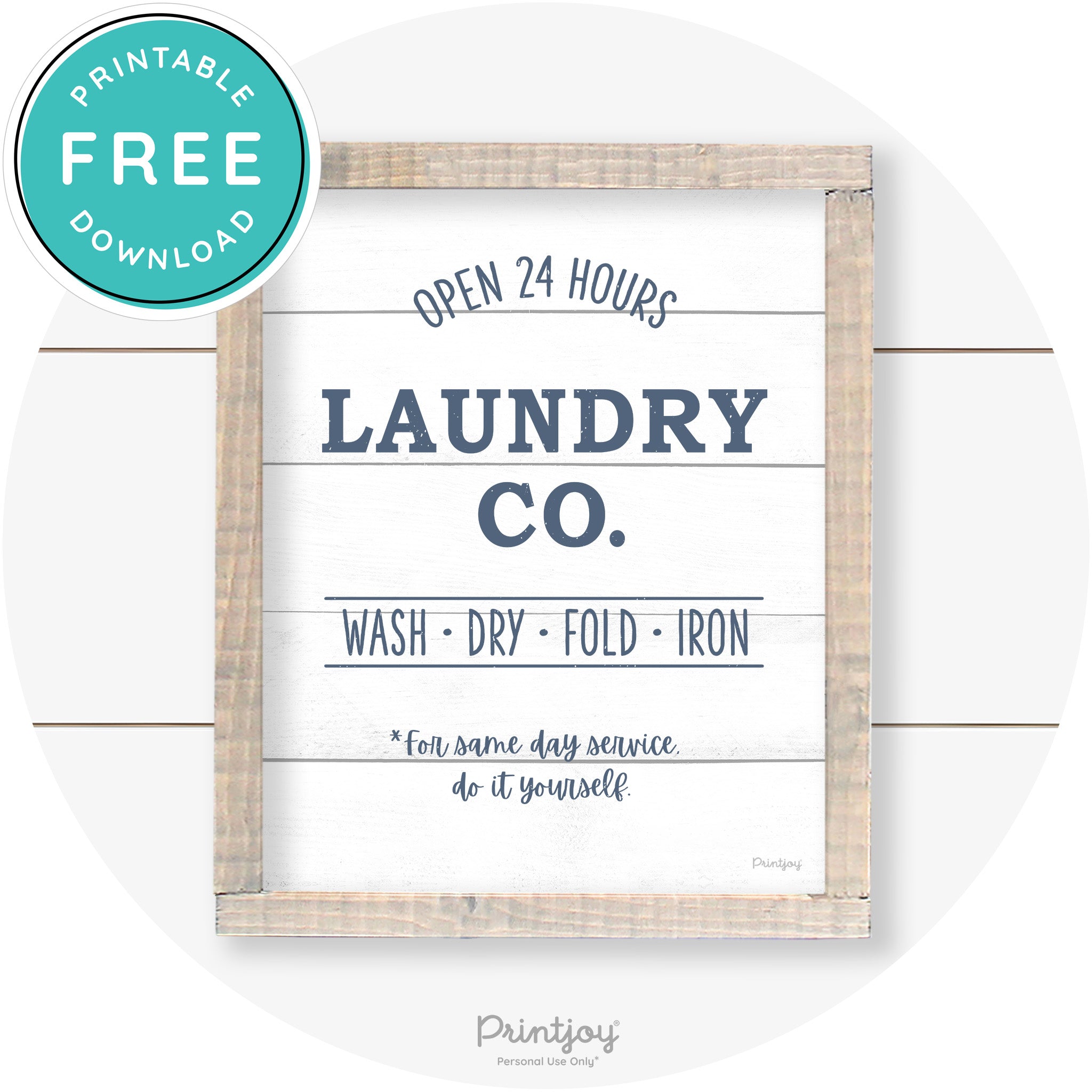Laundry Co Do It Yourself Funny Farmhouse Wall Art Free Printable - Printjoy