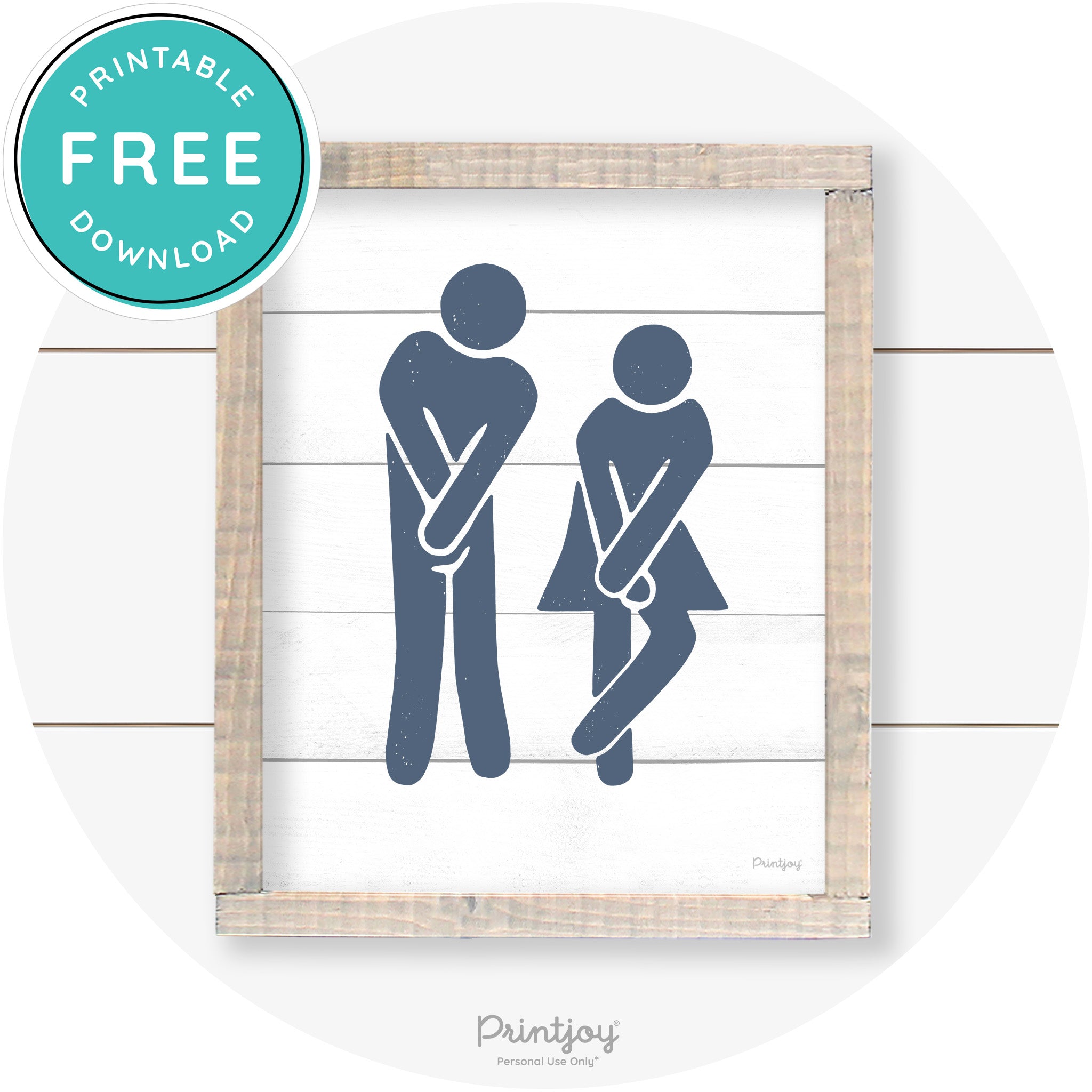 Potty Dance Gotta Go Sign Funny Farmhouse Wall Art Free Printable - Printjoy