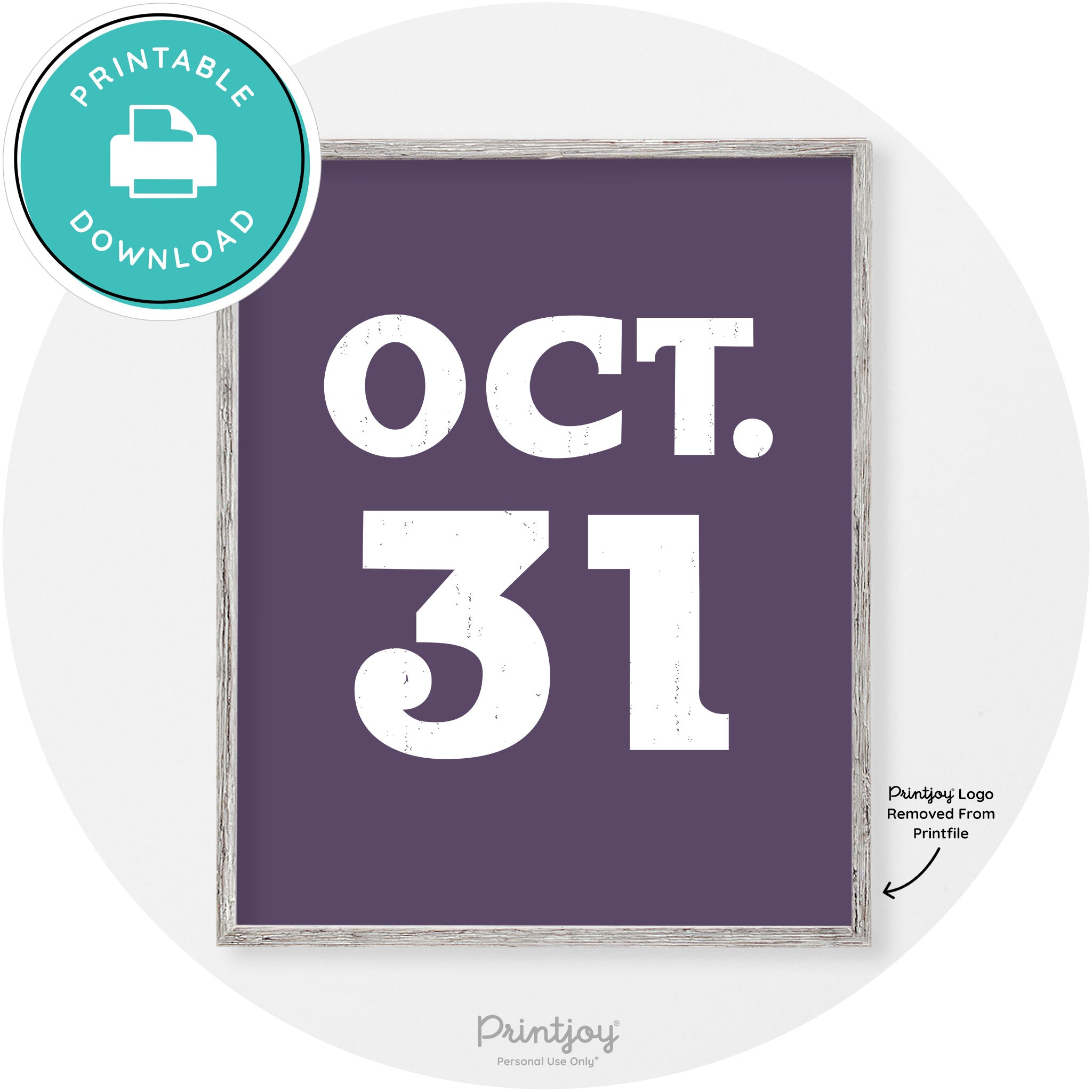 October 31 Halloween Day Vintage Halloween Wall Art Free Printable - Printjoy