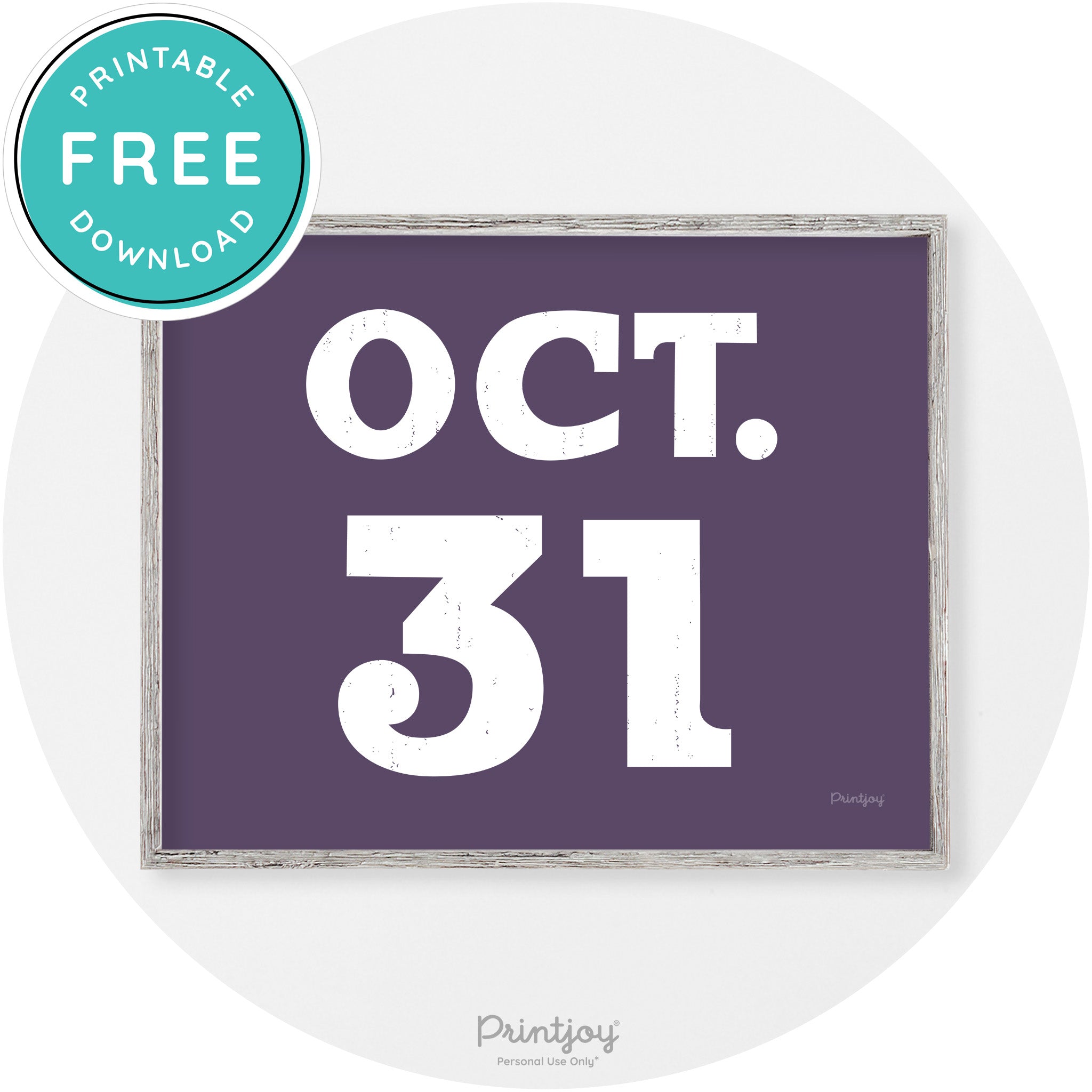 October 31 Halloween Day Vintage Halloween Wall Art Free Printable - Printjoy