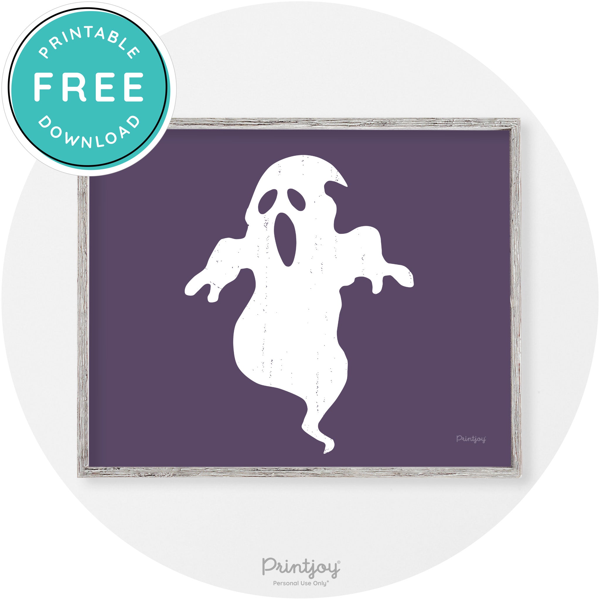 Spooky Ghost Boogie Man Halloween Vintage Wall Art Free Printable - Printjoy