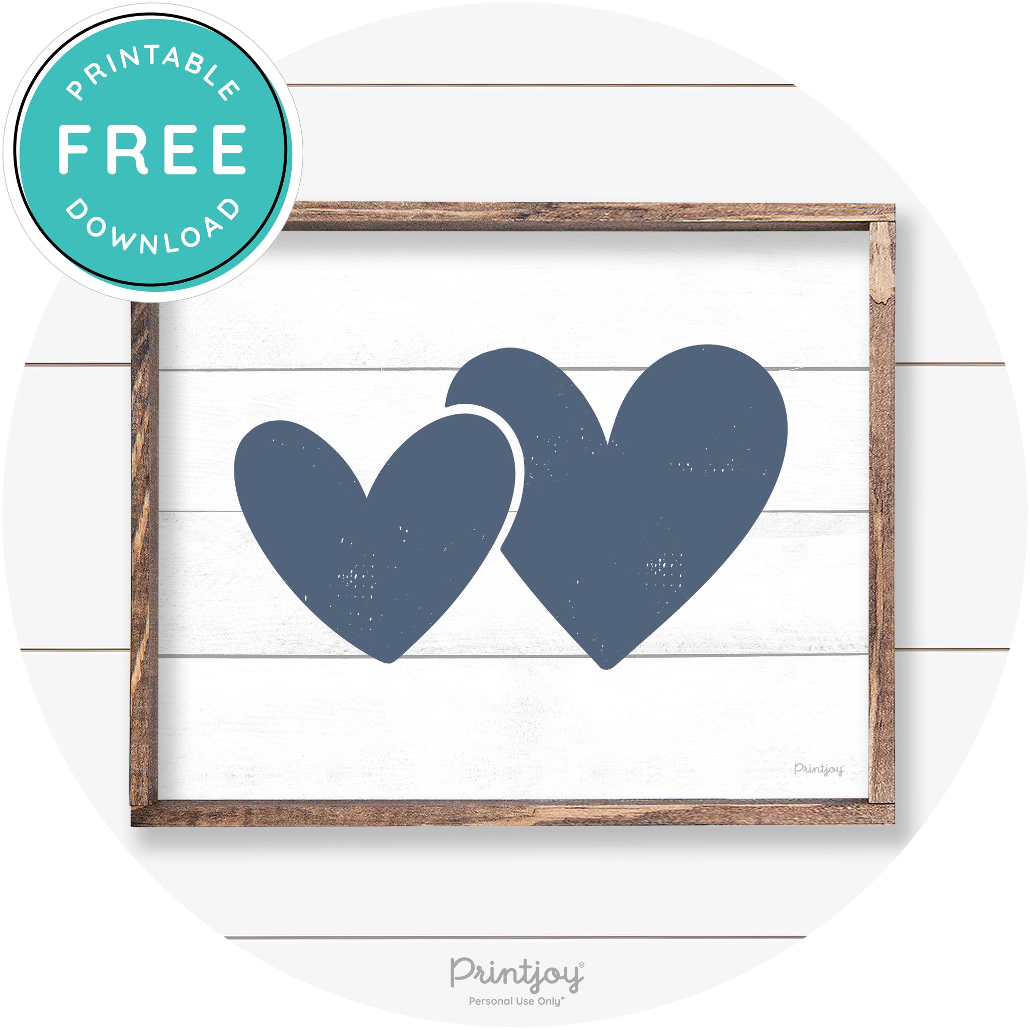 Heart Silhouettes Cute Couples Farmhouse Wall Art Free Printable