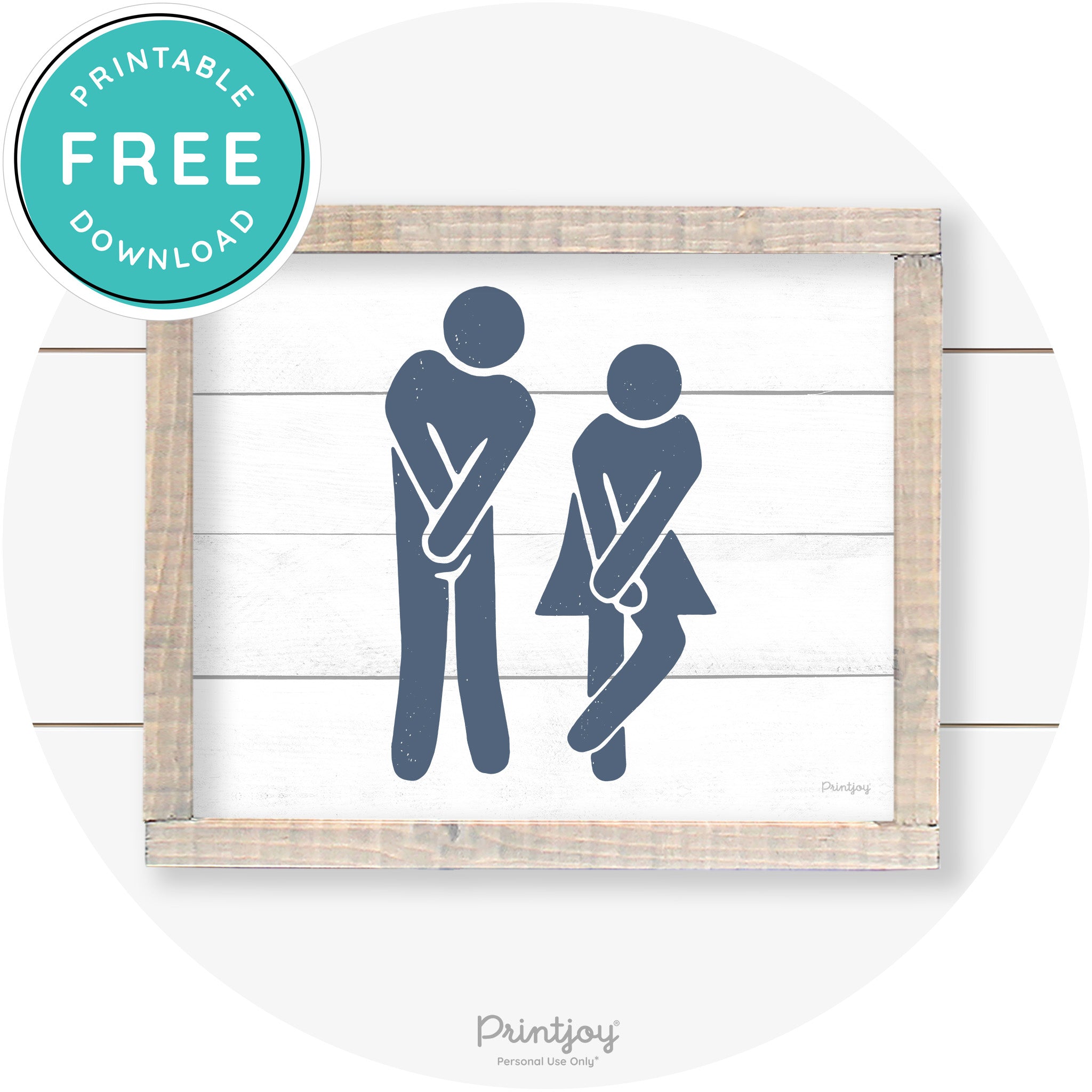 Potty Dance Gotta Go Sign Funny Farmhouse Wall Art Free Printable - Printjoy