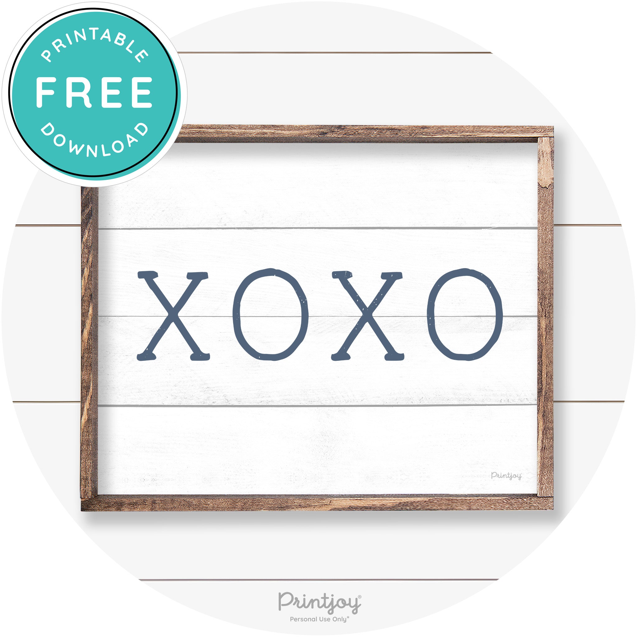 Xoxo Cute Couples Love Modern Farmhouse Wall Art Free Printable