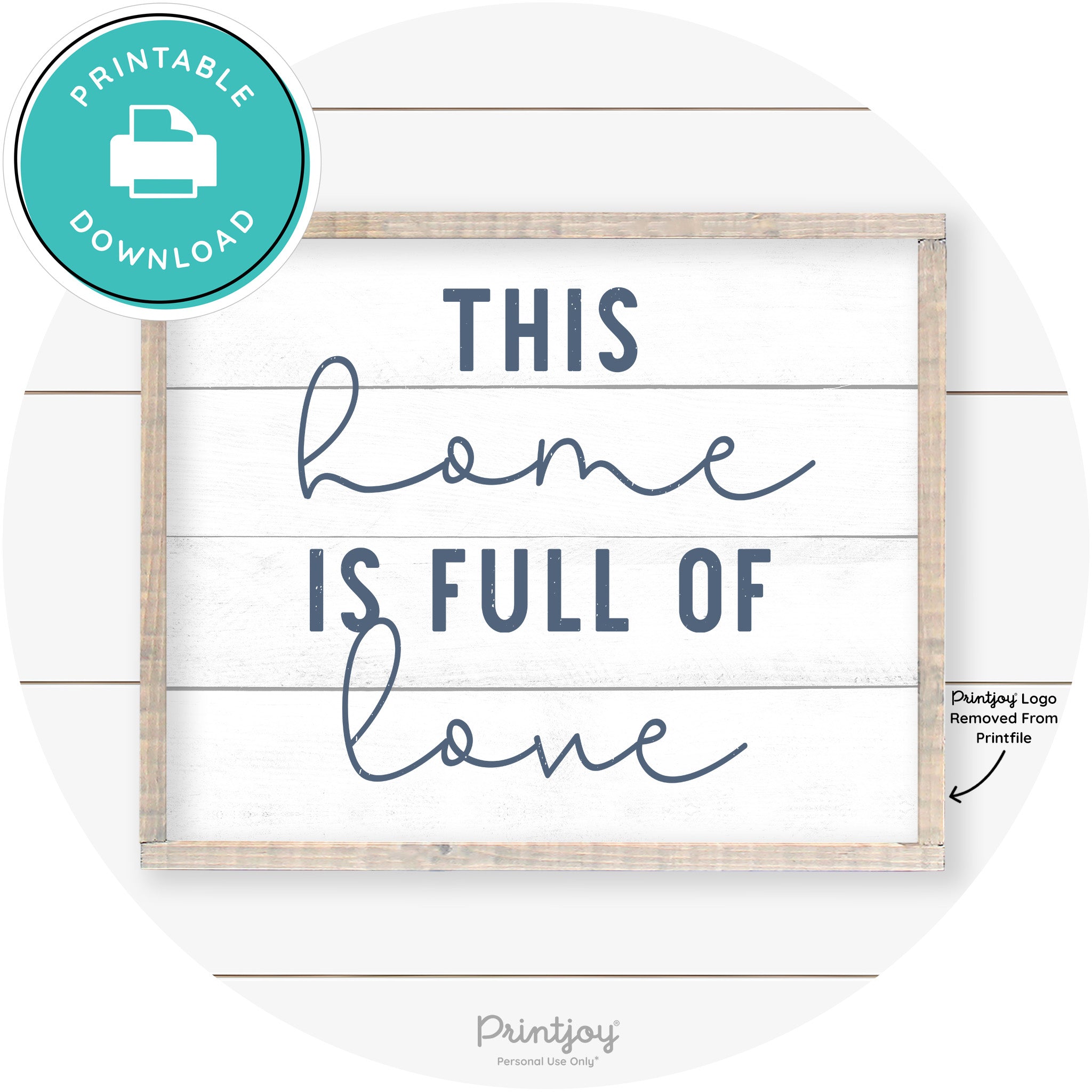 This Home Is Love Farmhouse Living Room Wall Art Free Printable - Printjoy