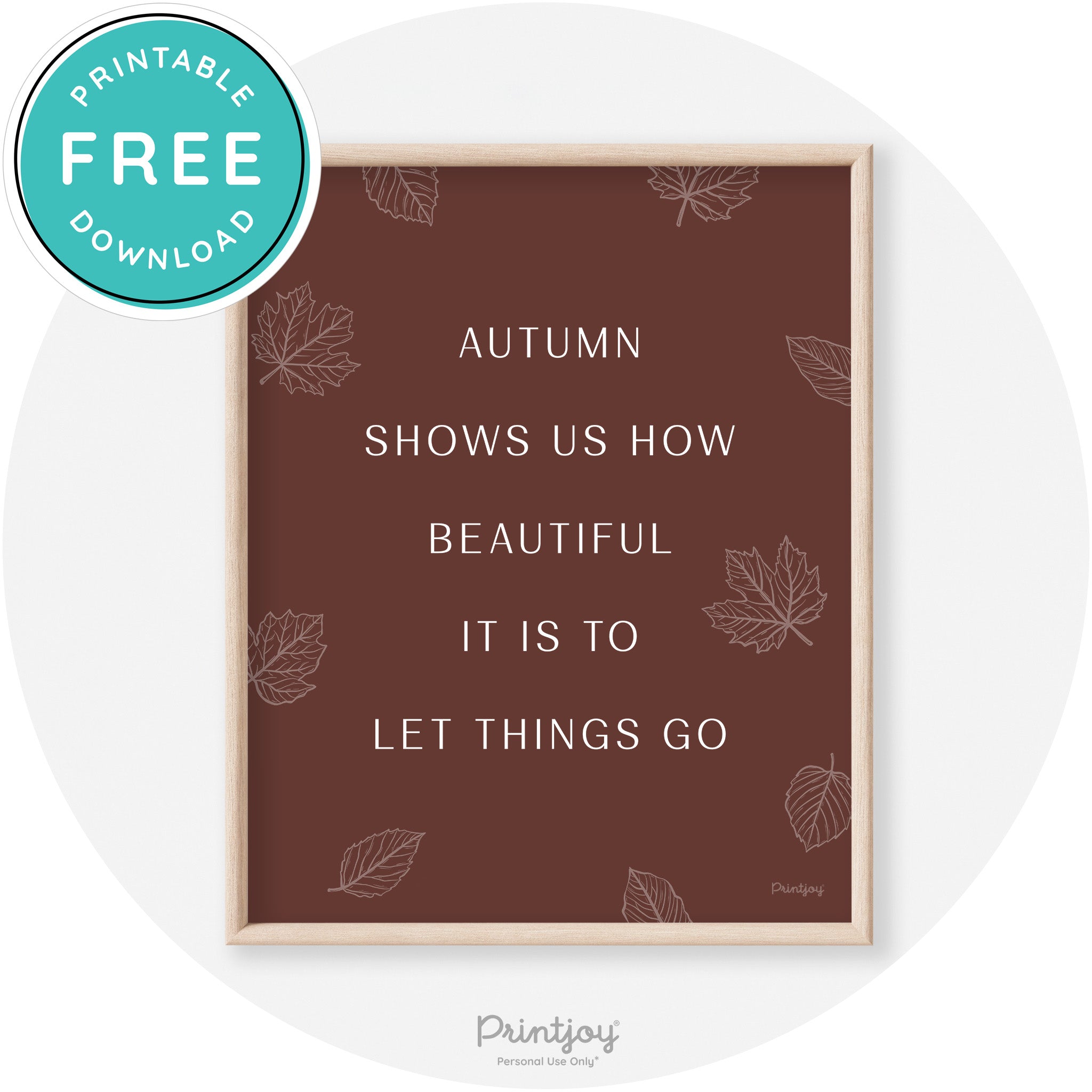 Fall Quote Autumn Let Things Go Transitional Wall Art Free Printable - Printjoy
