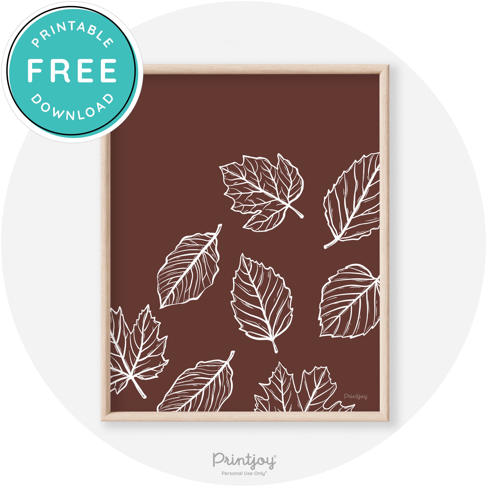 Falling Leaves Drawing Fall Modern Transitional Wall Art Free Printable - Printjoy