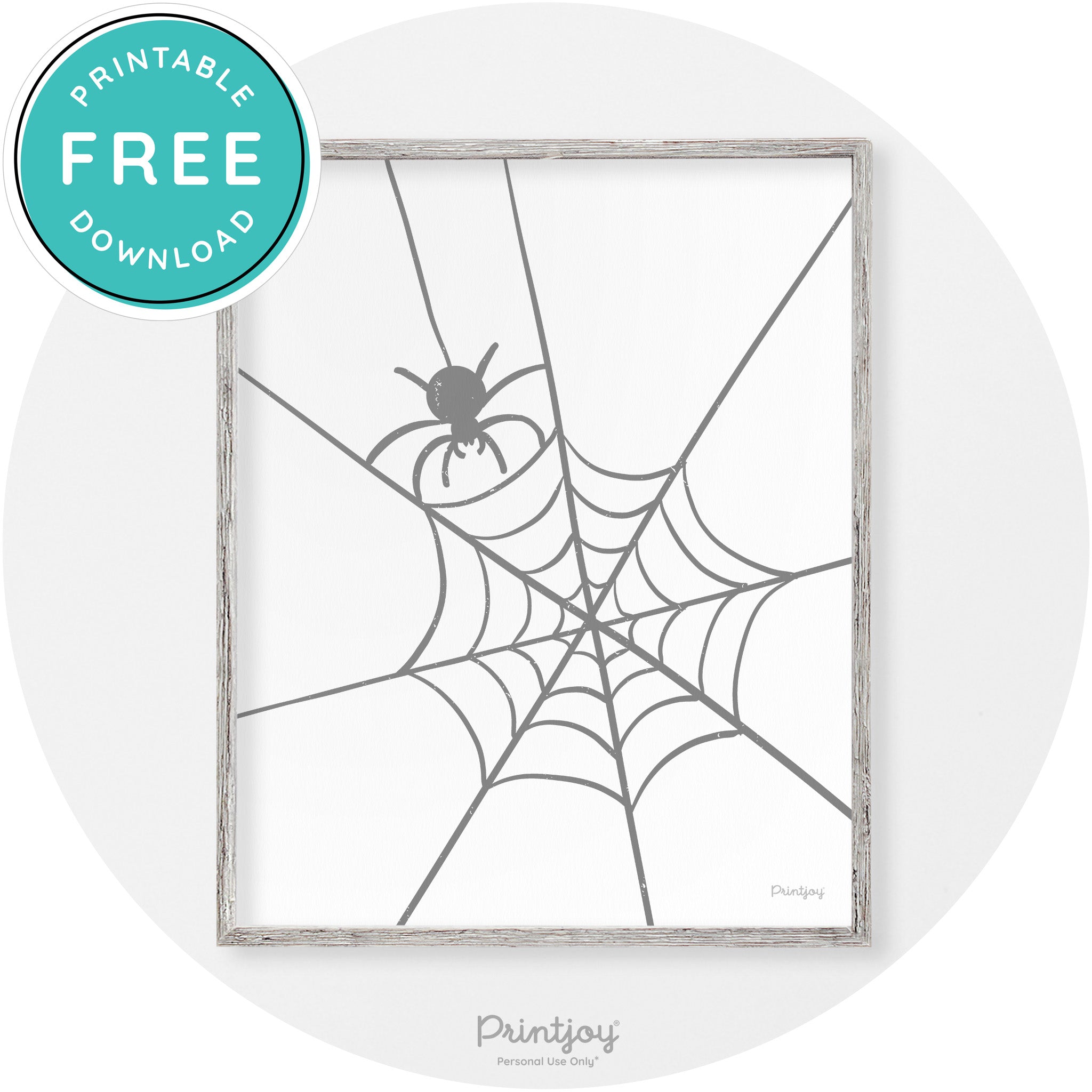 Halloween Spider Web Modern Vintage Wall Art Free Printable - Printjoy