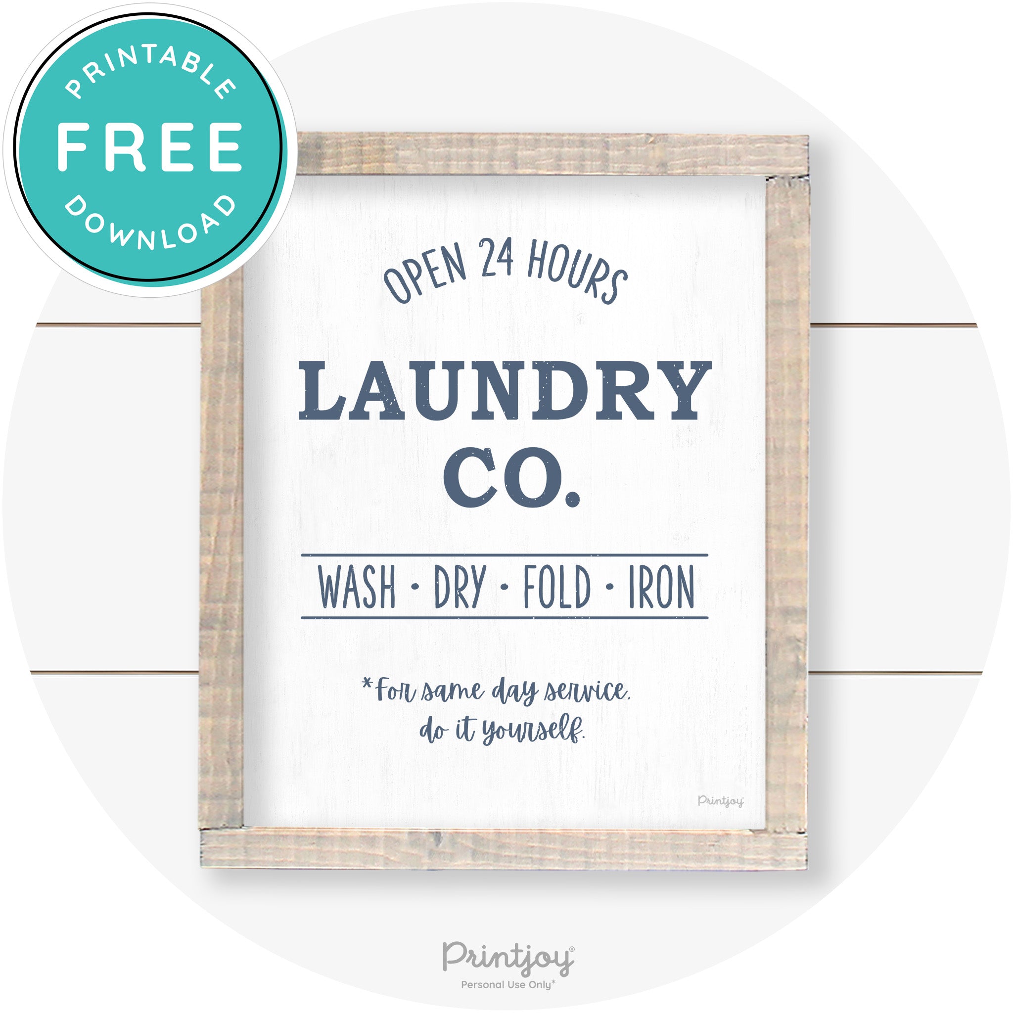 Laundry Co Do It Yourself Funny Farmhouse Wall Art Free Printable - Printjoy