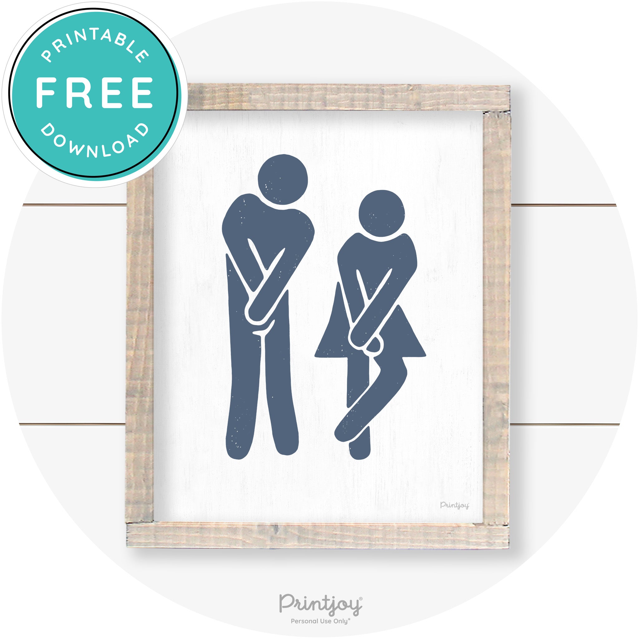 Potty Dance Gotta Go Sign Funny Farmhouse Wall Art Free Printable - Printjoy