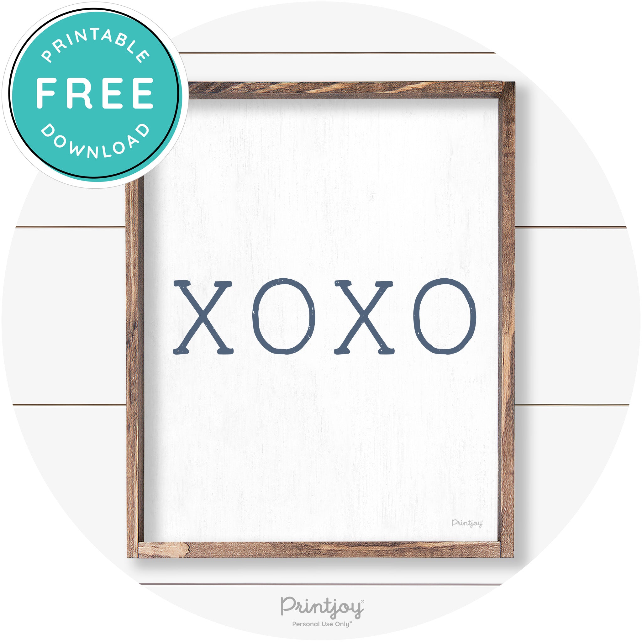 Xoxo Cute Couples Love Modern Farmhouse Wall Art Free Printable