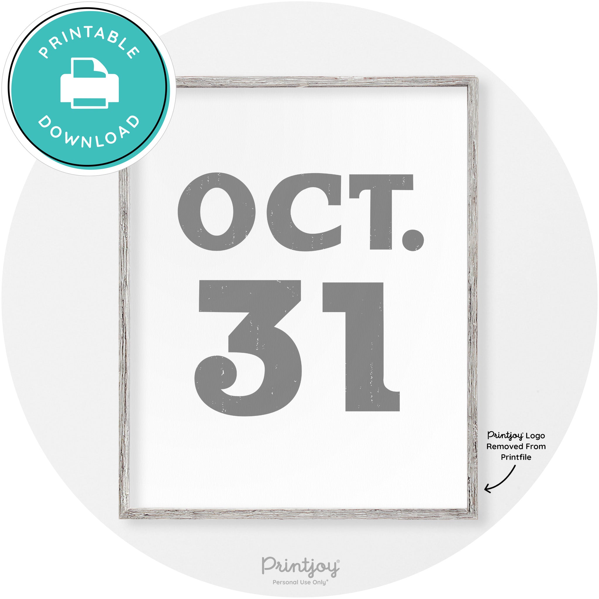 October 31 Halloween Day Vintage Halloween Wall Art Free Printable - Printjoy