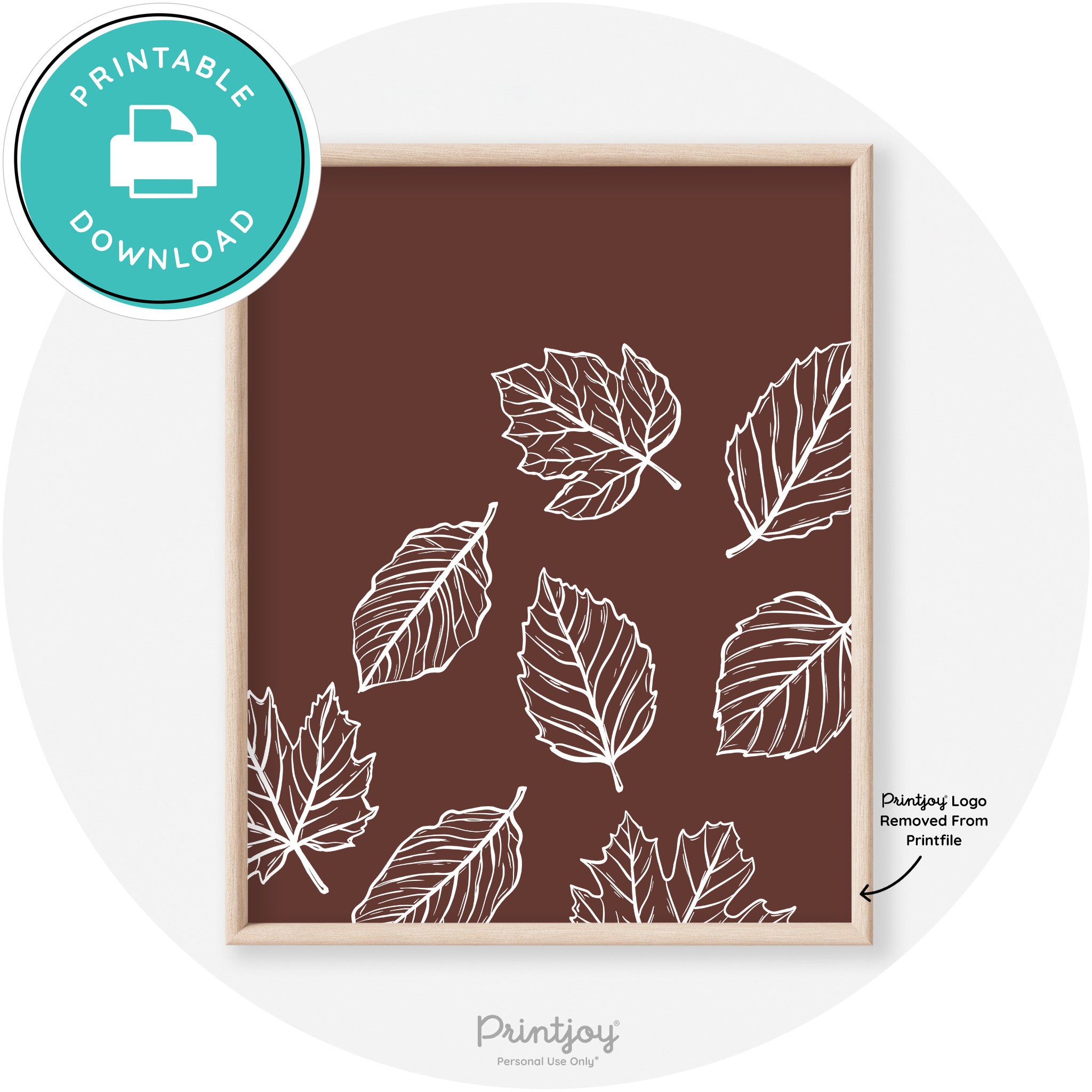 Falling Leaves Drawing Fall Modern Transitional Wall Art Free Printable - Printjoy