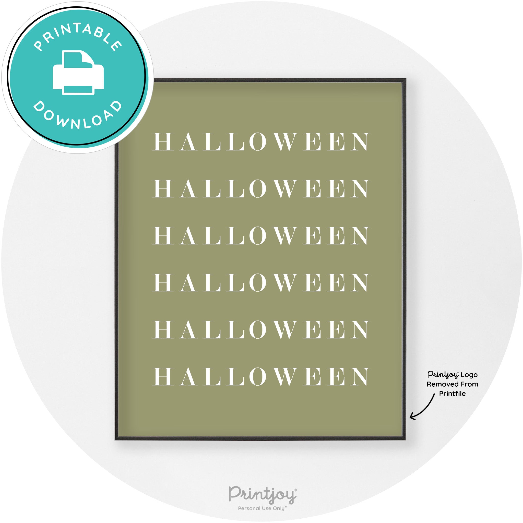 Halloween Cute Pattern Modern Chic Wall Art Decor Printable - Printjoy