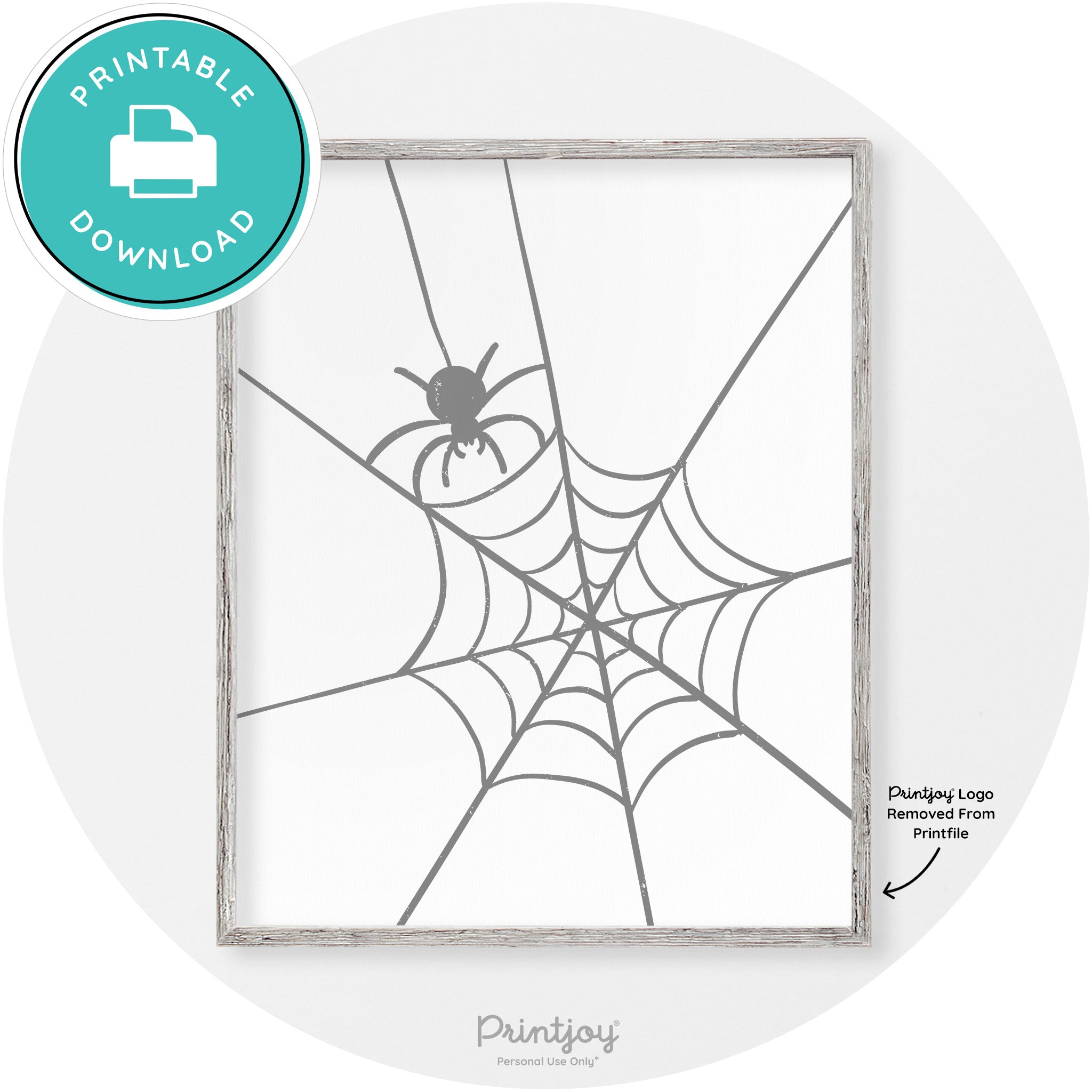 Halloween Spider Web Modern Vintage Wall Art Free Printable - Printjoy