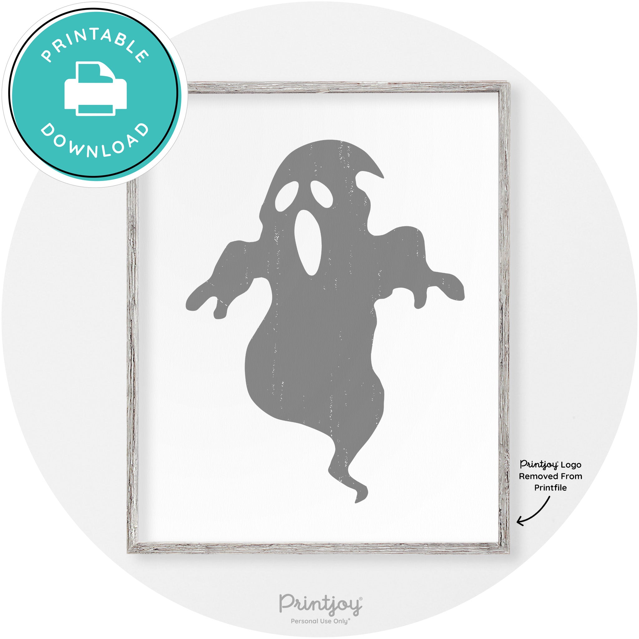 Spooky Ghost Boogie Man Halloween Vintage Wall Art Free Printable - Printjoy