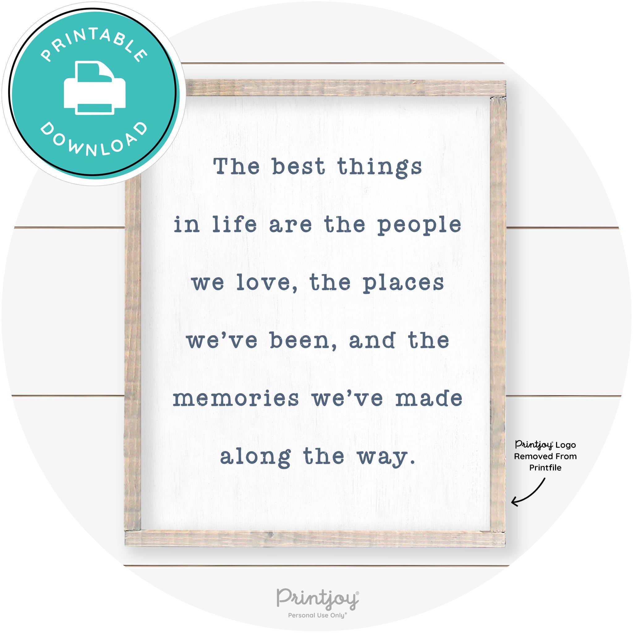 Best Things Quote Farmhouse Living Room Wall Art Free Printable - Printjoy