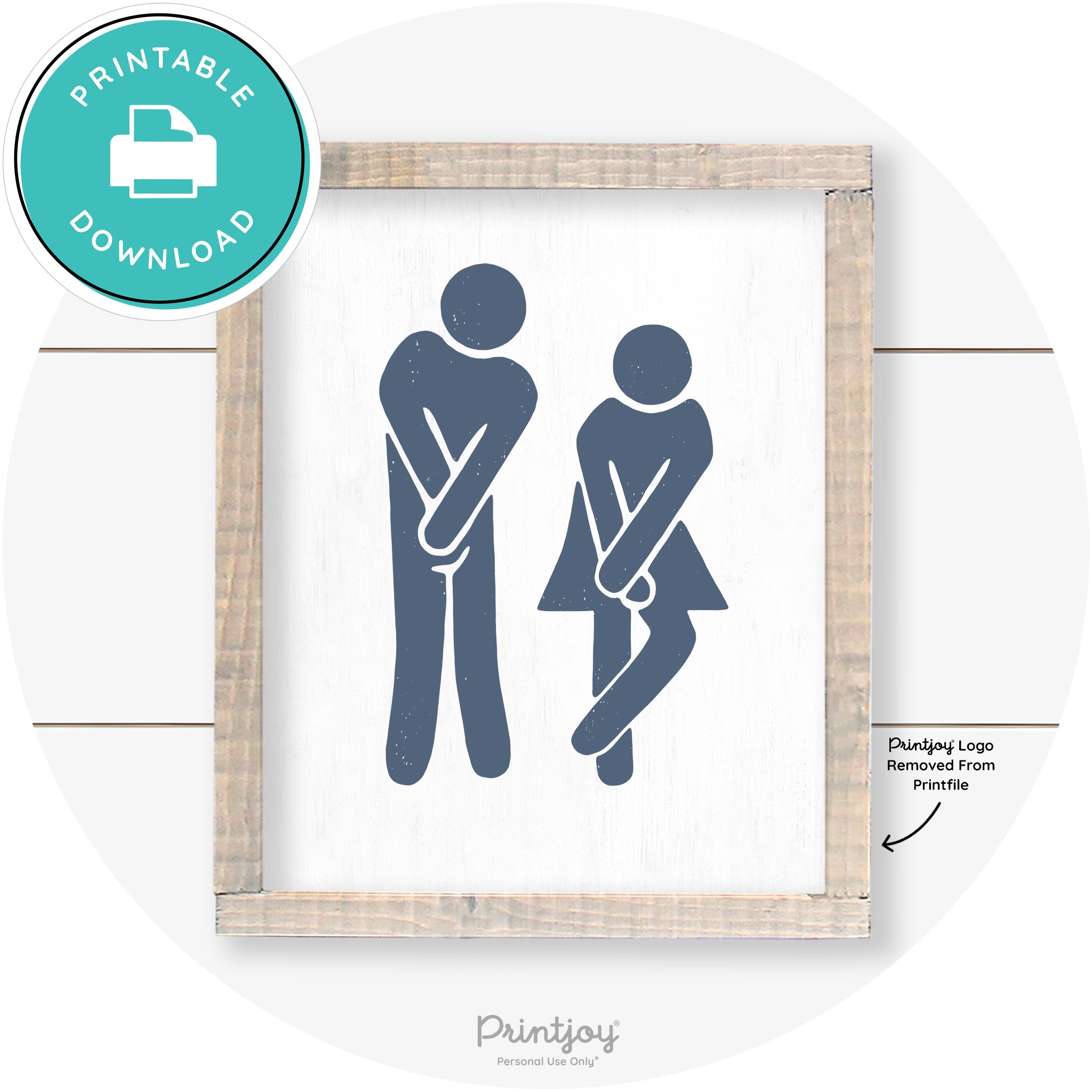 Potty Dance Gotta Go Sign Funny Farmhouse Wall Art Free Printable - Printjoy