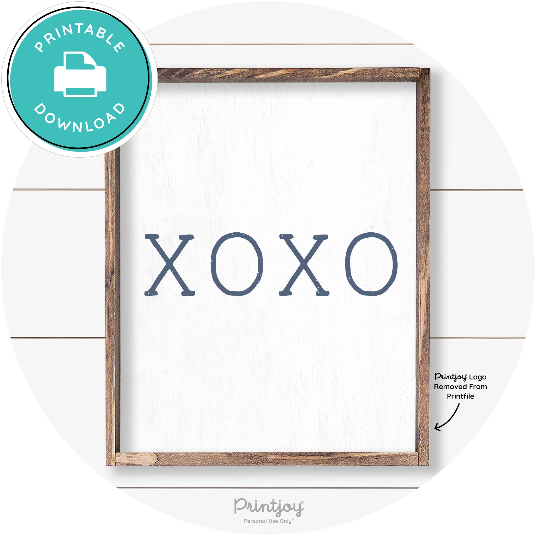 Xoxo Cute Couples Love Modern Farmhouse Wall Art Free Printable