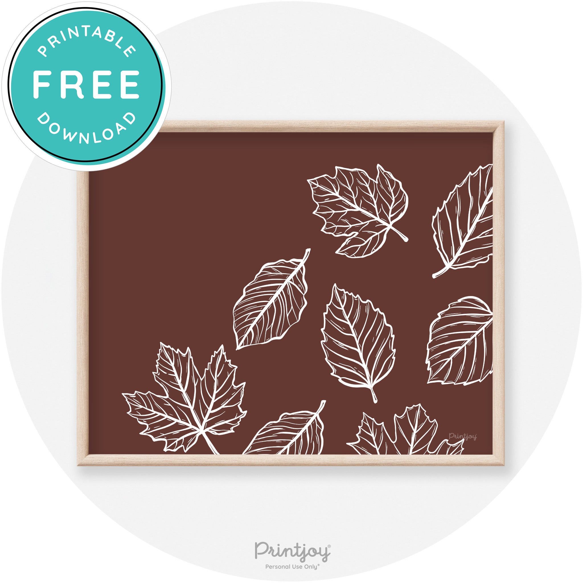 Falling Leaves Drawing Fall Modern Transitional Wall Art Free Printable - Printjoy