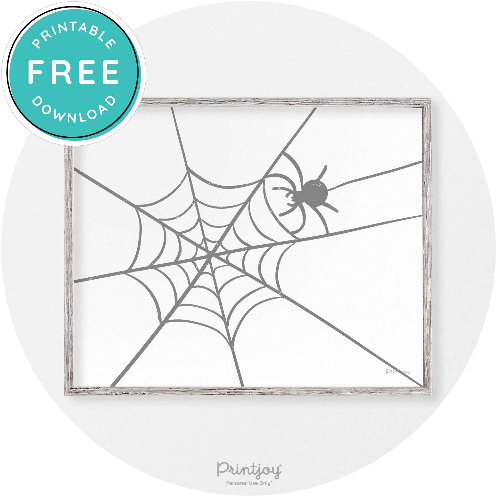 Halloween Spider Web Modern Vintage Wall Art Free Printable - Printjoy