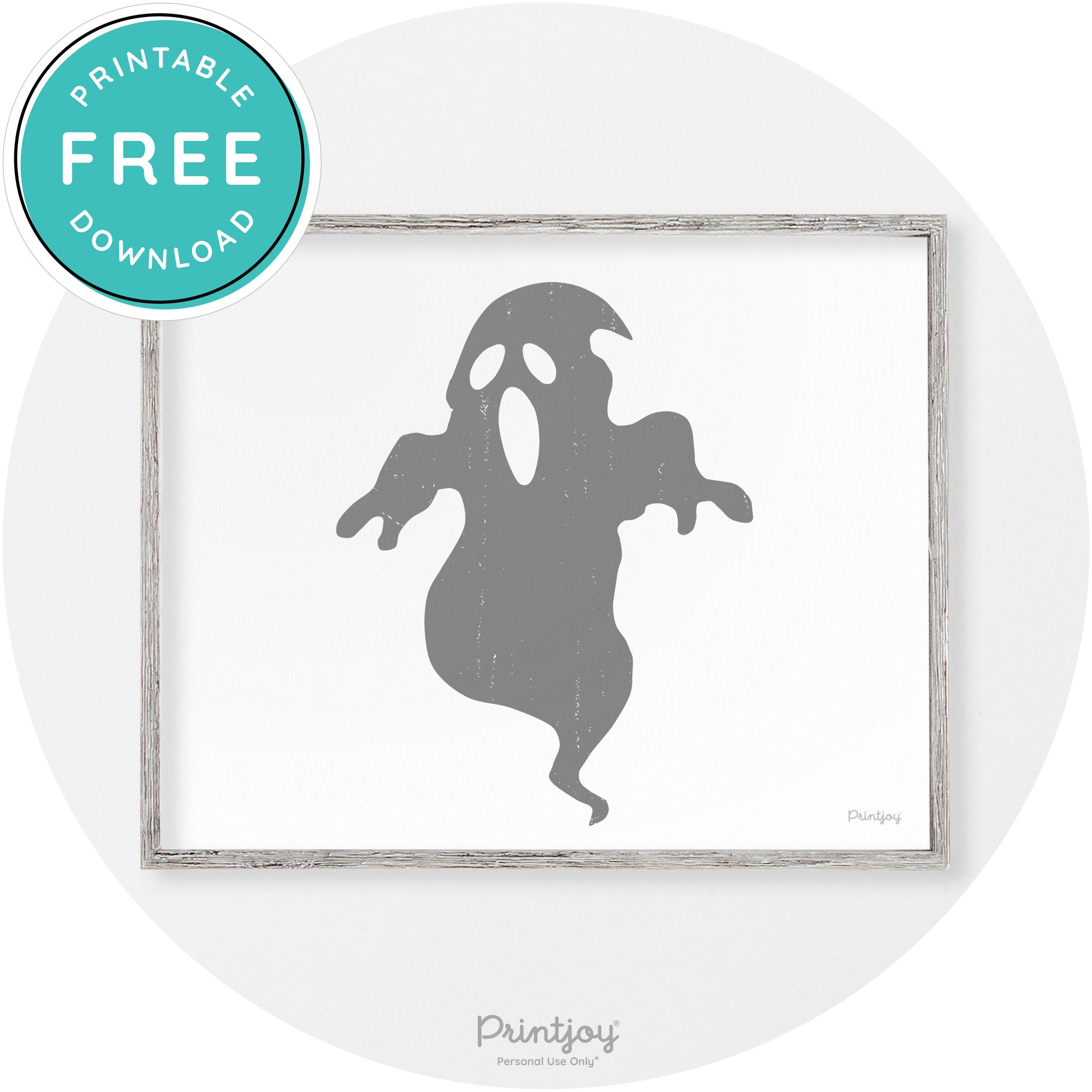 Spooky Ghost Boogie Man Halloween Vintage Wall Art Free Printable - Printjoy