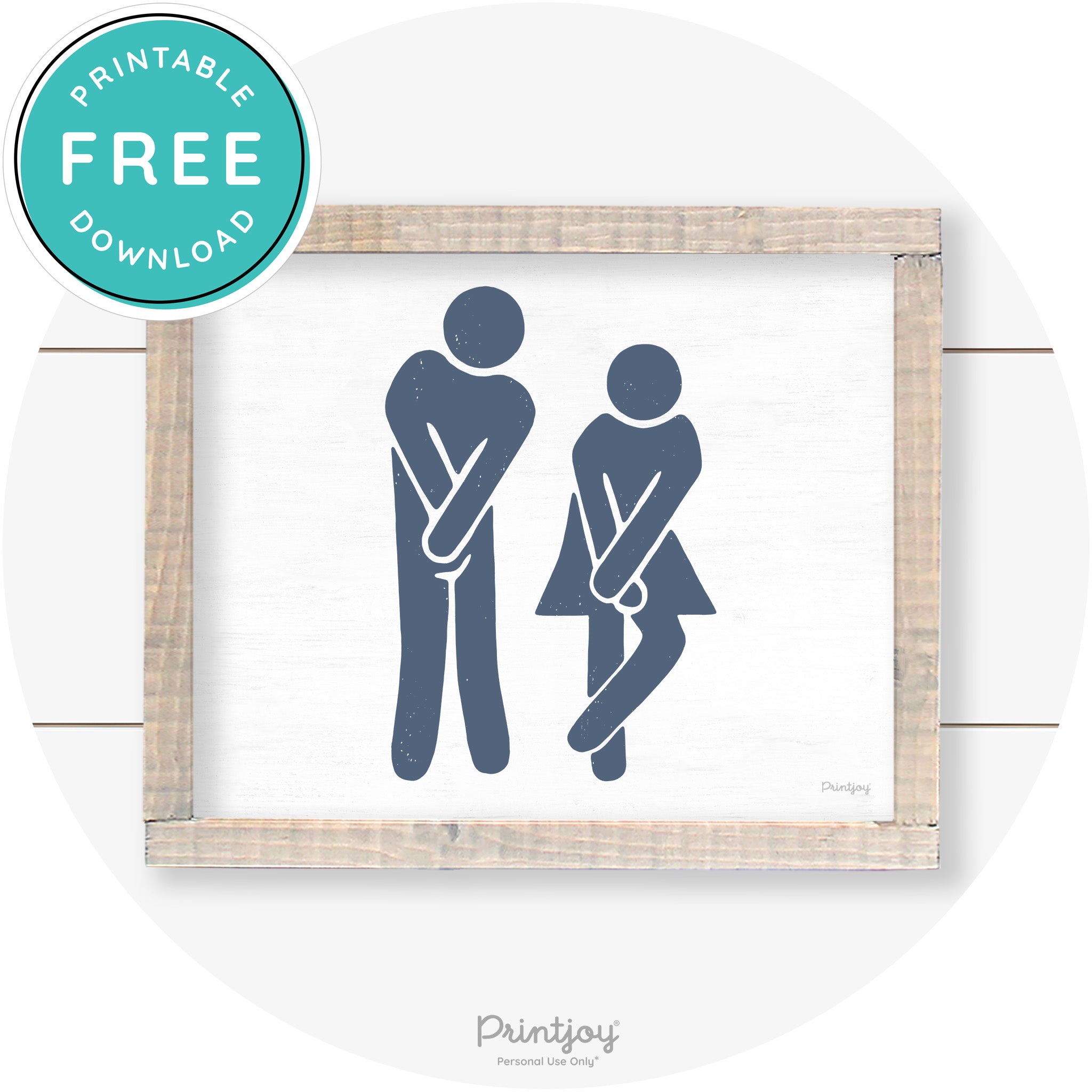 Potty Dance Gotta Go Sign Funny Farmhouse Wall Art Free Printable - Printjoy