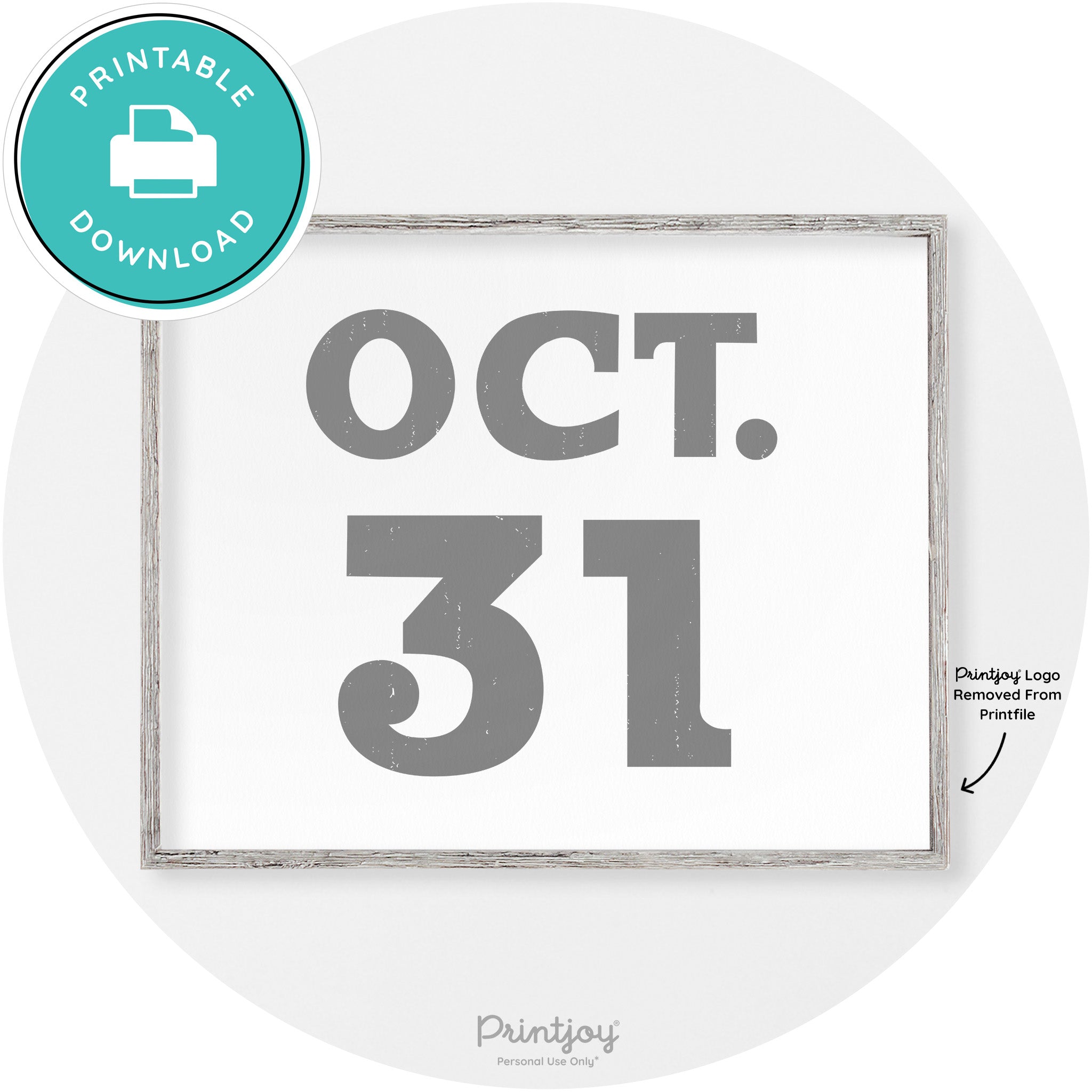 October 31 Halloween Day Vintage Halloween Wall Art Free Printable - Printjoy