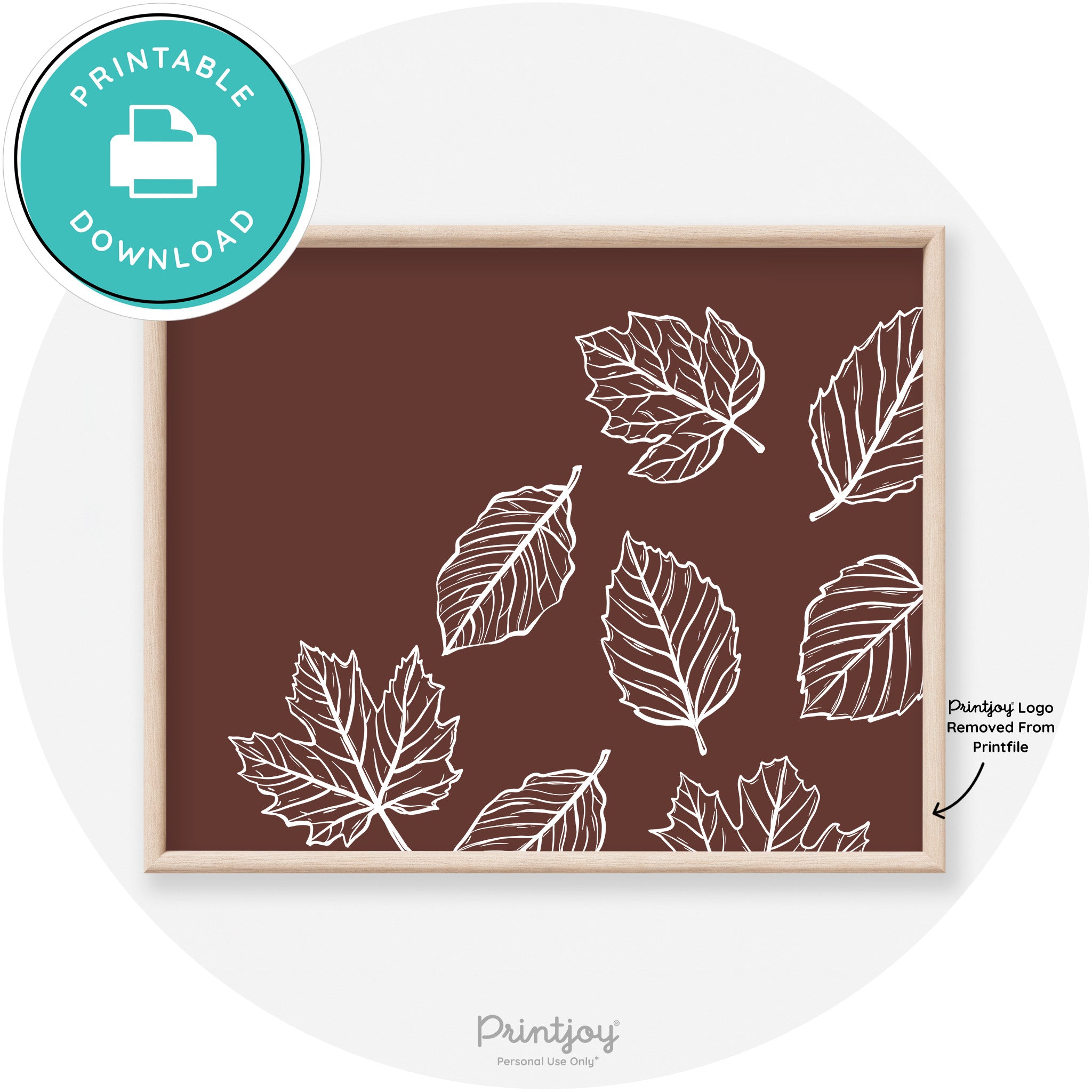 Falling Leaves Drawing Fall Modern Transitional Wall Art Free Printable - Printjoy