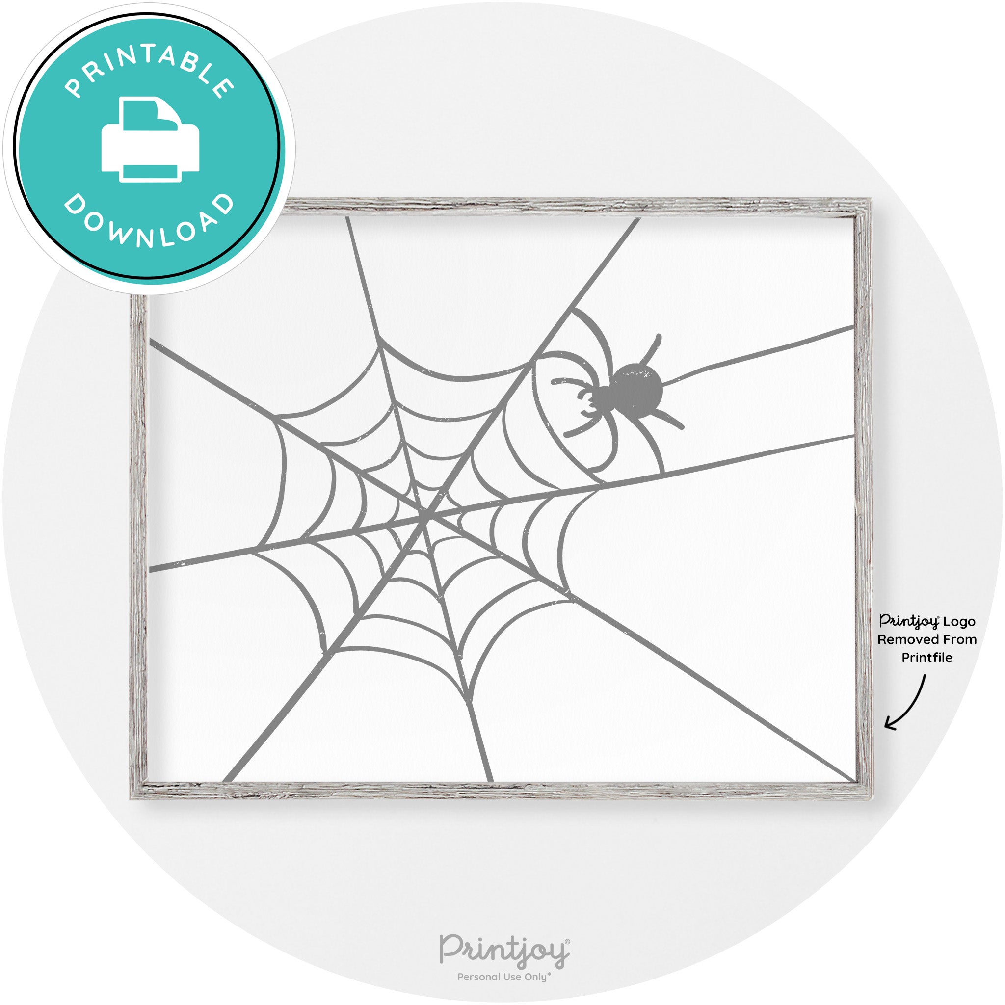 Halloween Spider Web Modern Vintage Wall Art Free Printable - Printjoy