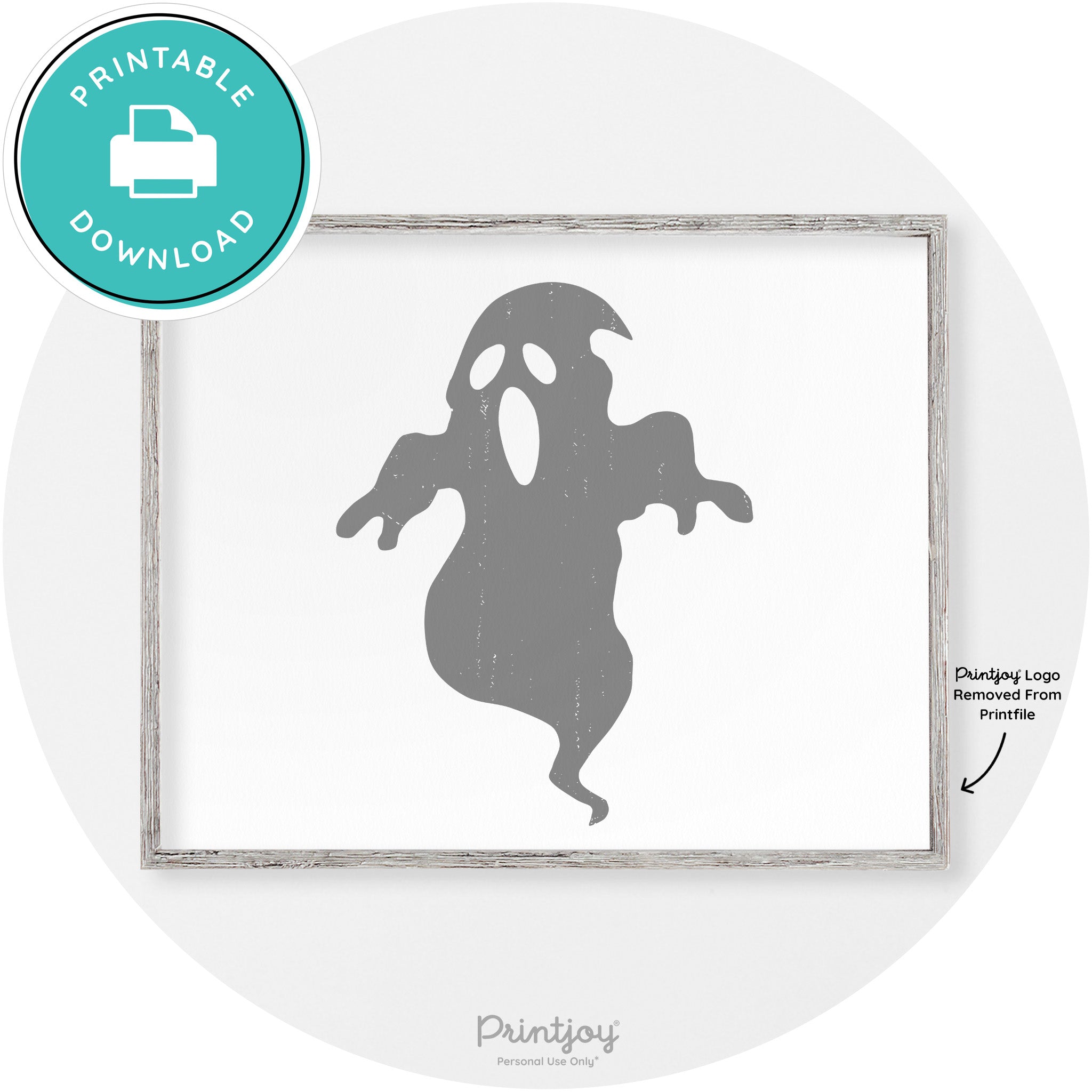 Spooky Ghost Boogie Man Halloween Vintage Wall Art Free Printable - Printjoy