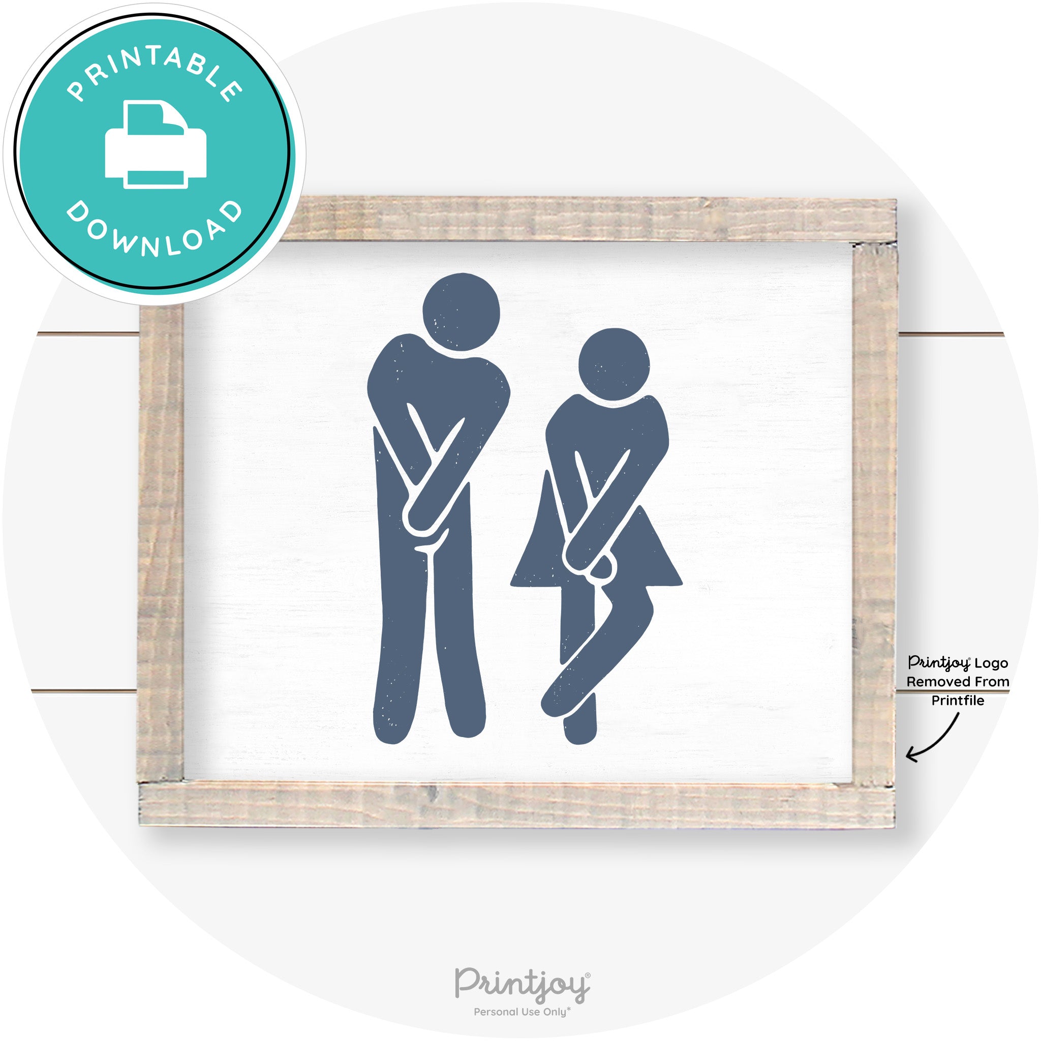 Potty Dance Gotta Go Sign Funny Farmhouse Wall Art Free Printable - Printjoy