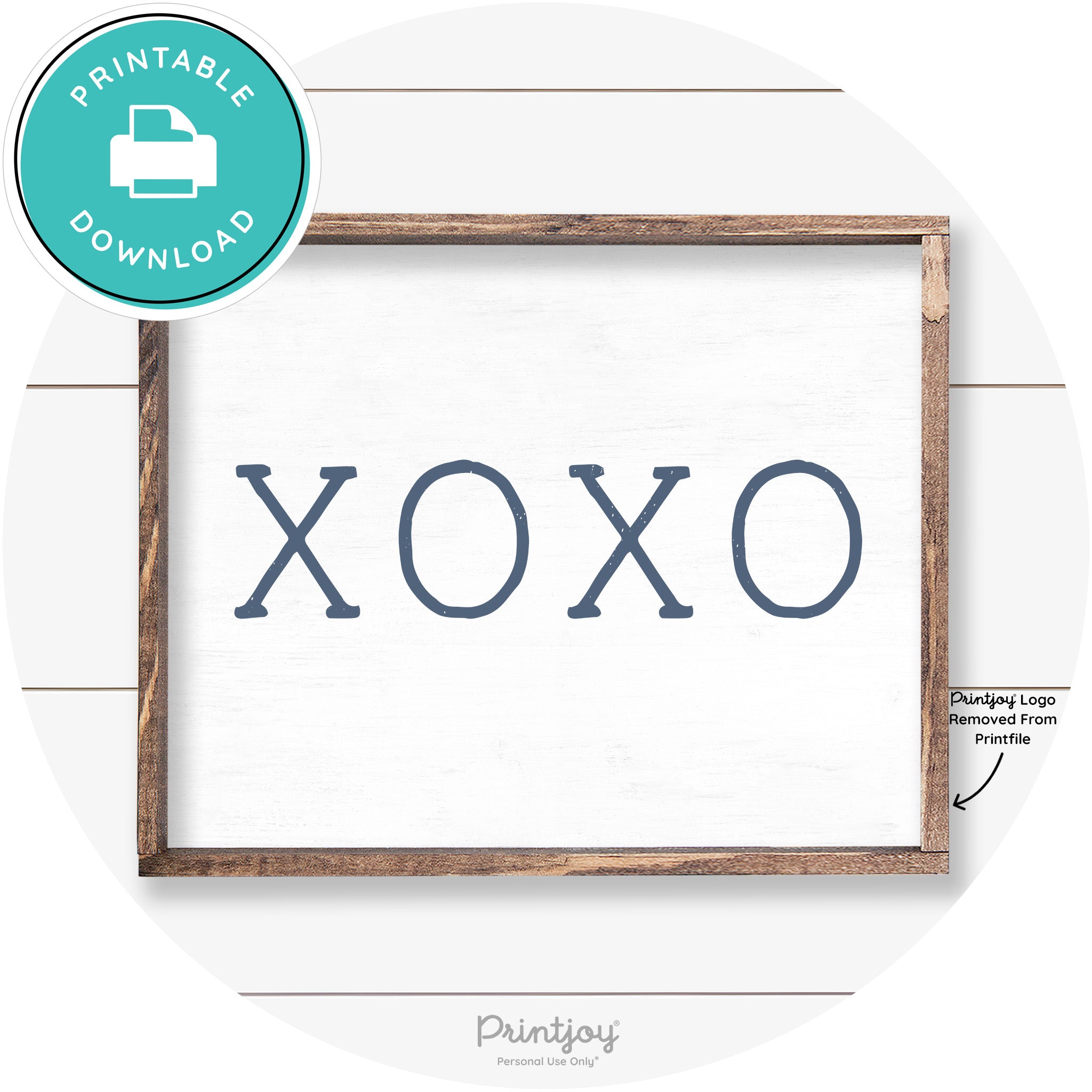 Xoxo Cute Couples Love Modern Farmhouse Wall Art Free Printable
