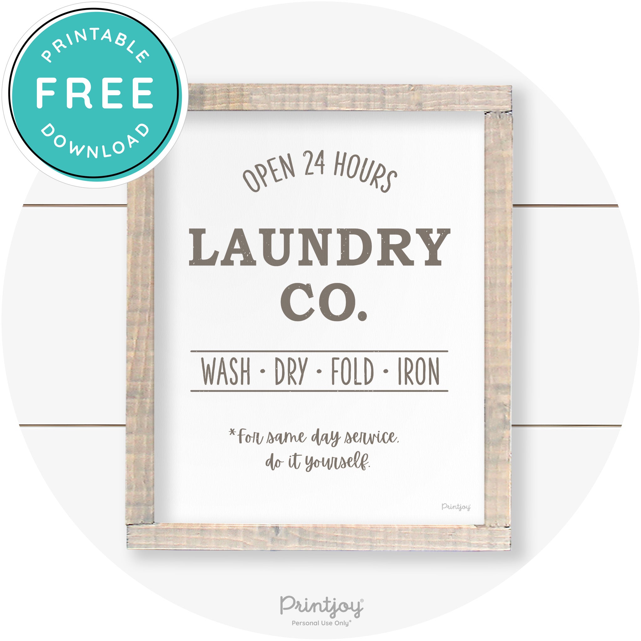 Laundry Co Do It Yourself Funny Farmhouse Wall Art Free Printable - Printjoy