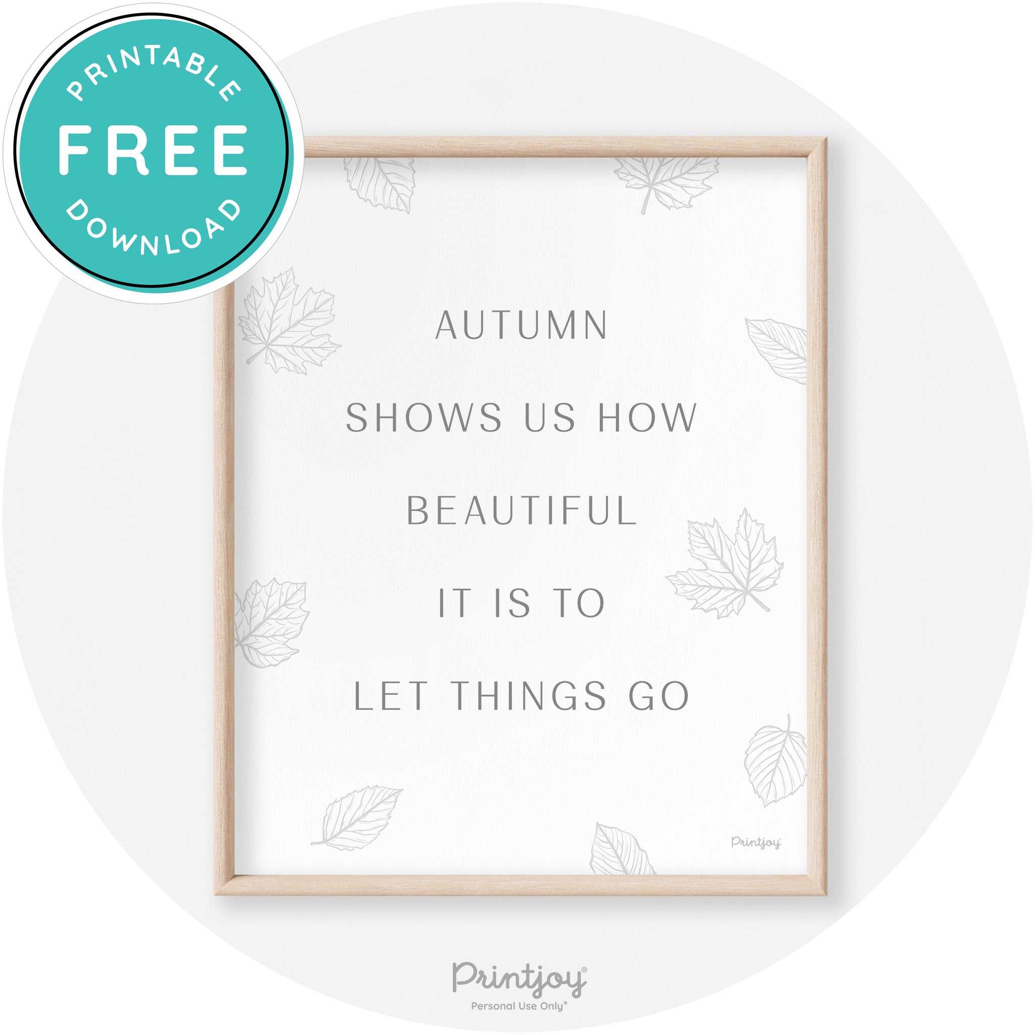 Fall Quote Autumn Let Things Go Transitional Wall Art Free Printable - Printjoy